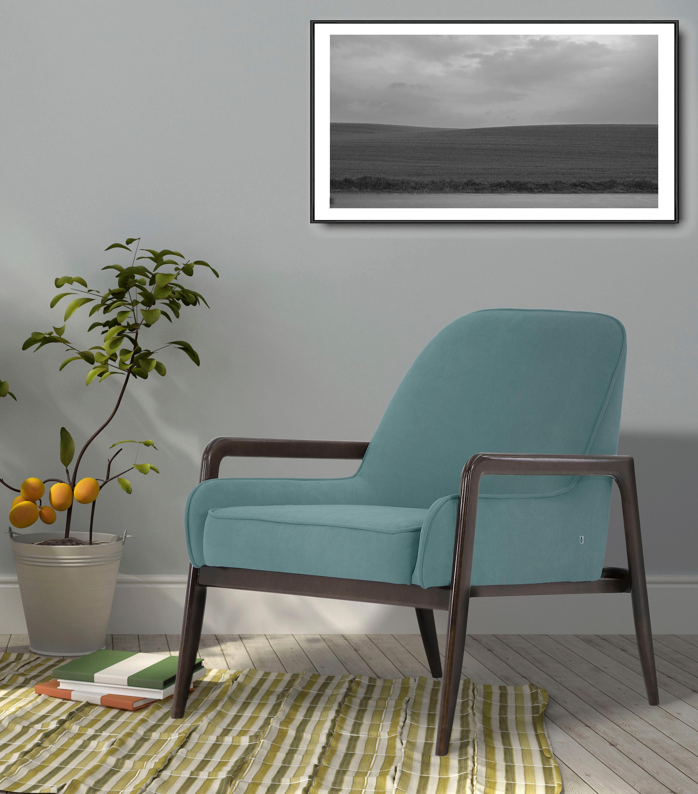 Home affaire Sessel »Braga« wahlweise mit Gestell aus Eiche in dunkel oder günstig online kaufen