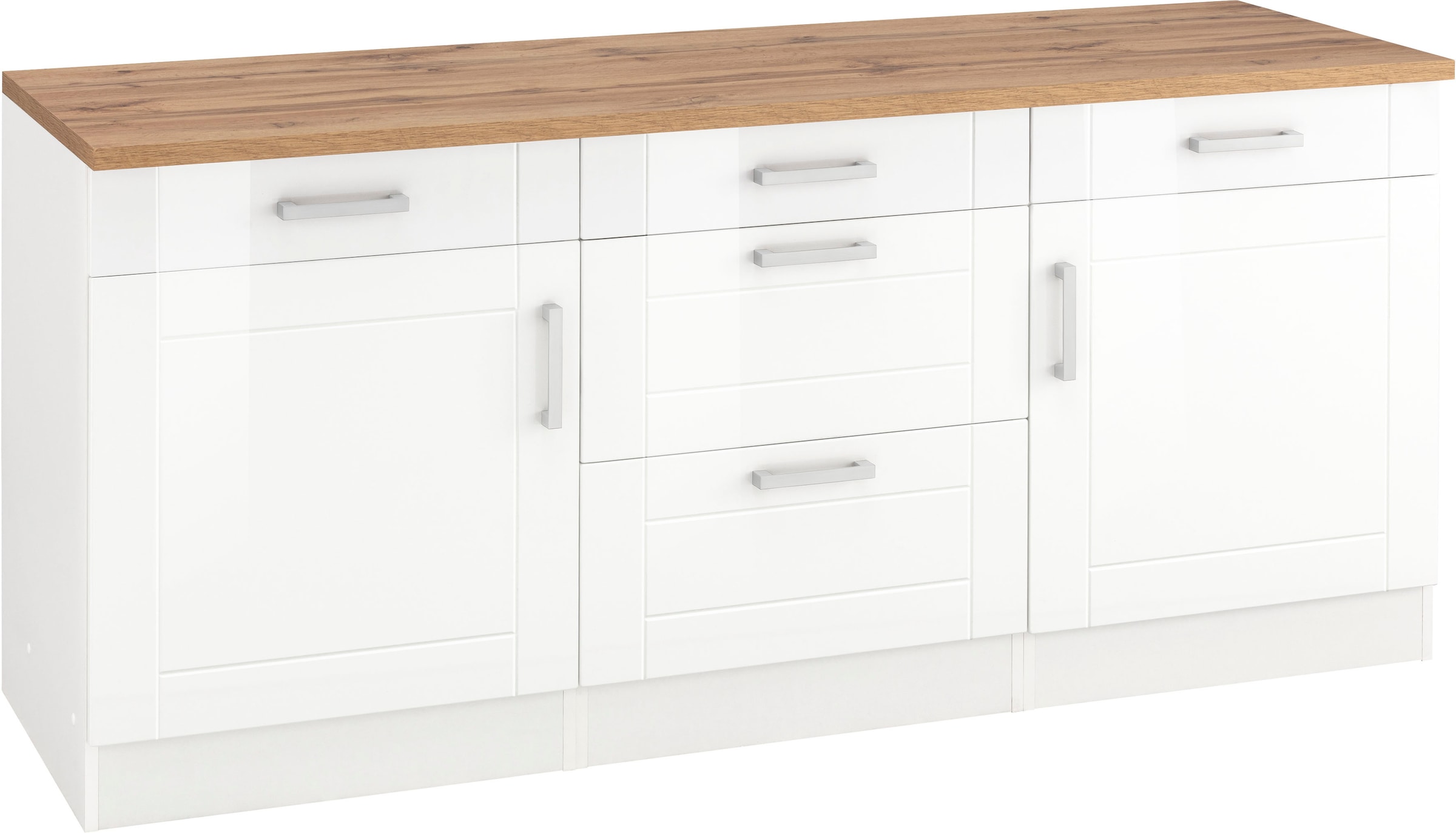 KOCHSTATION Unterschrank "KS-Tinnum", 180 cm breit, Metallgriffe, MDF Front günstig online kaufen