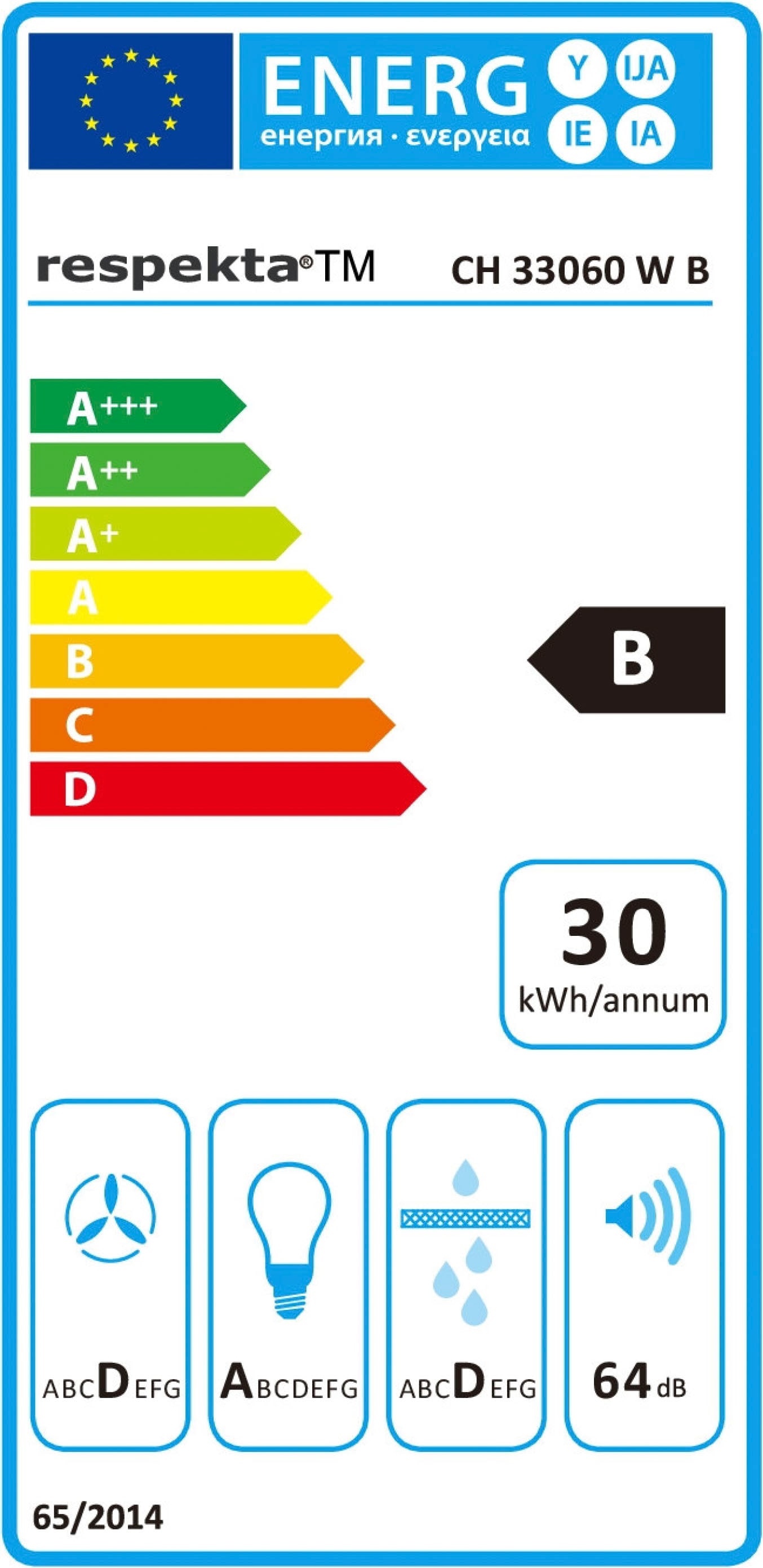 RESPEKTA Kopffreihaube »CH 33060«, LED-Beleuchtung, und Umluftfähig cm, Ab- 3 Leistungsstufen, 60 bestellen