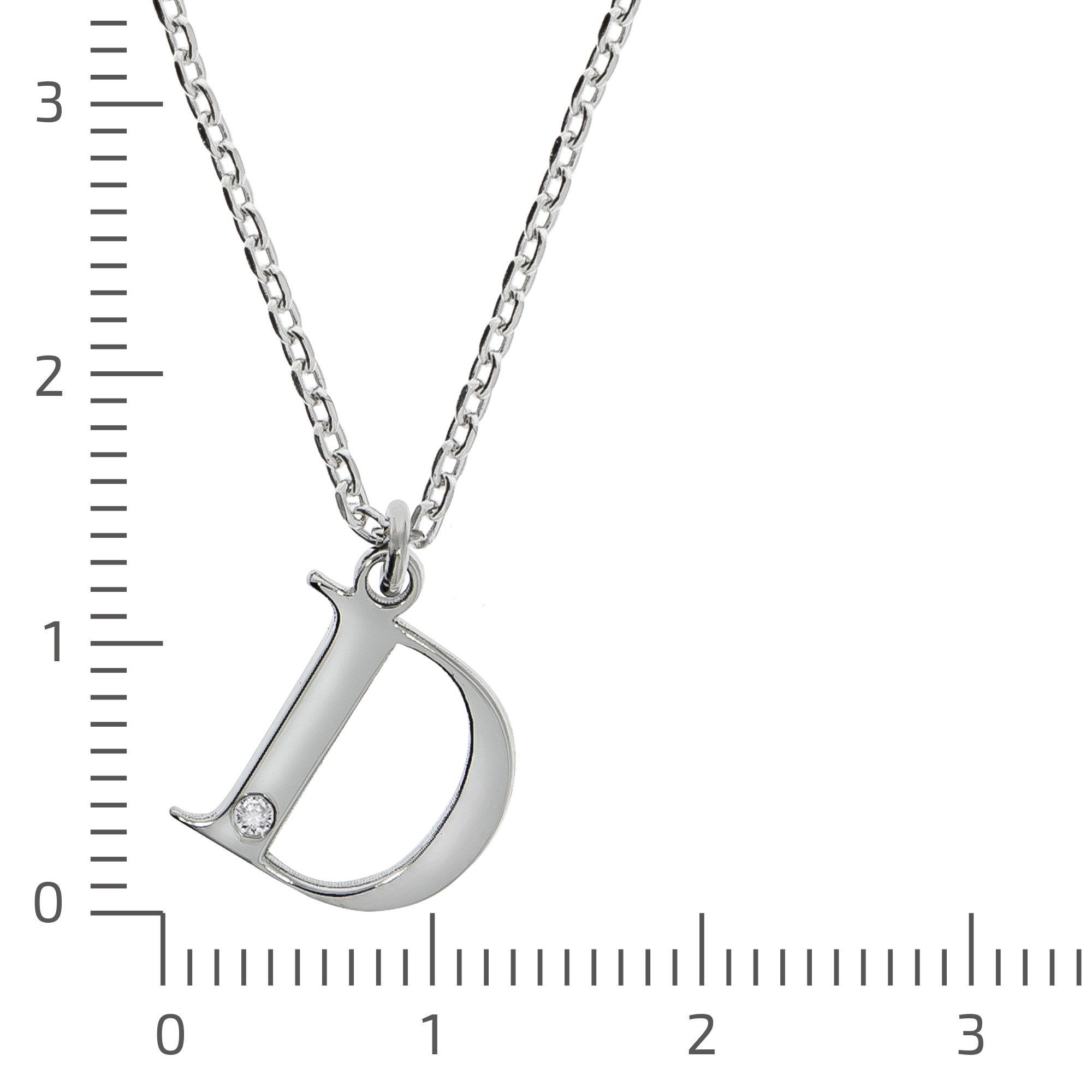 Diamonds by Ellen K. Kette mit Anhänger »Silber 925 mit 1x Diamant 0,008ct. Buchstabe D«