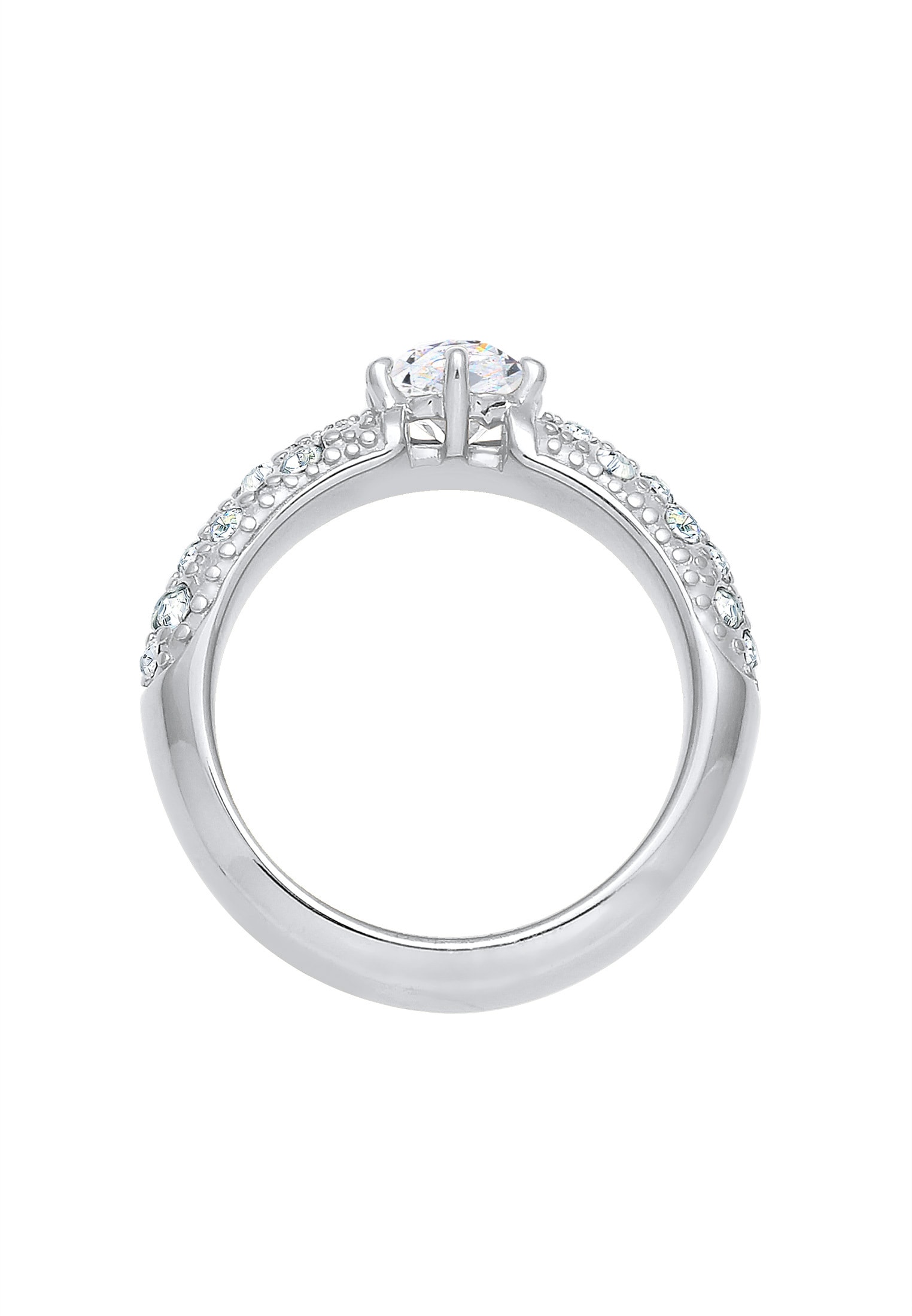 Elli Premium Verlobungsring »Weiß 925 Sterling Silber, mit Kristallen von Swarovski®«