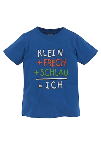 T-Shirt »KLEIN+FRECH+SCHLAU...«, cooler Spruch