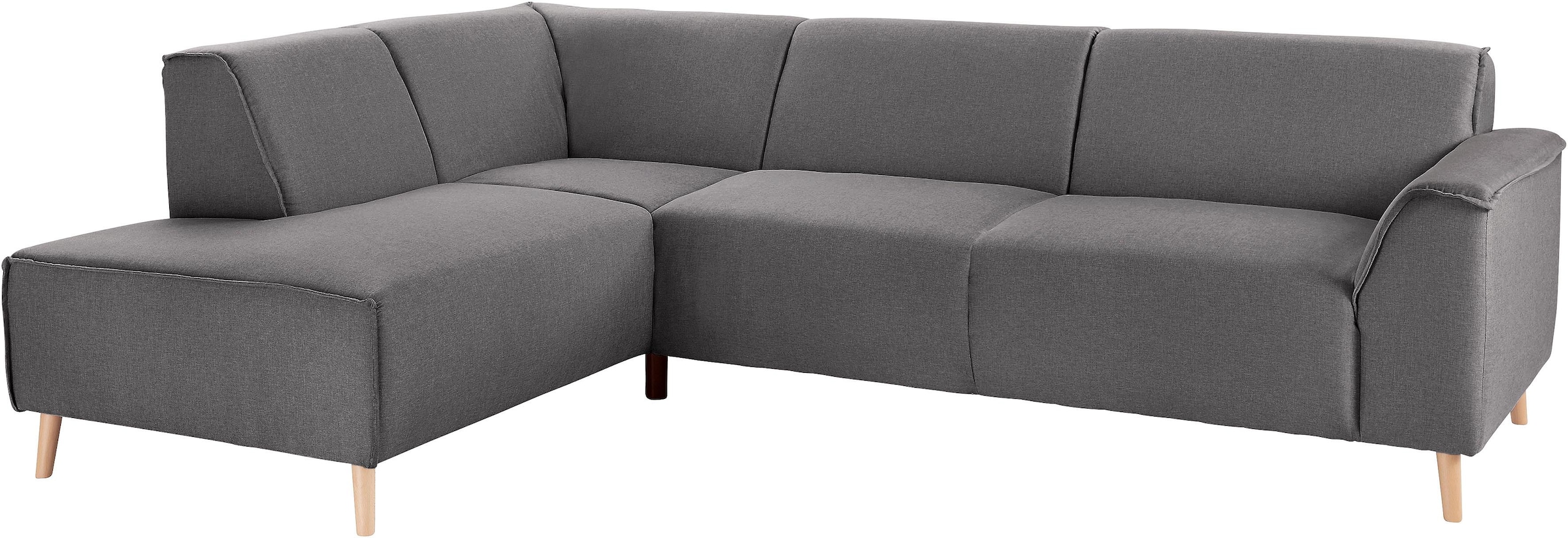andas Ecksofa »Janek L-Form«, mit Federkern und Keder in scandinavischem Design