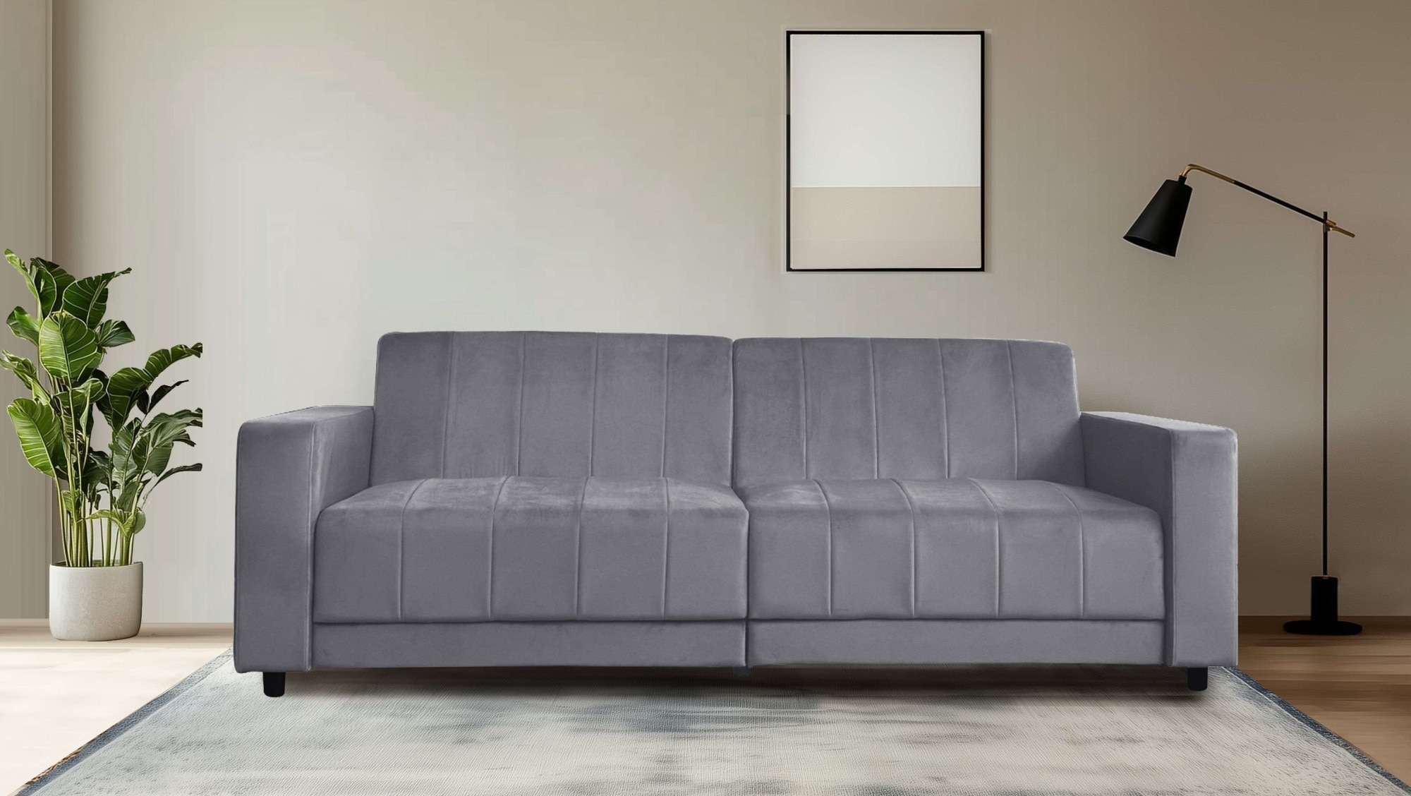 Dorel Home 3-Sitzer »Allie II Schlafsofa 225 cm«, Bett-Funktion (108/190cm) günstig online kaufen