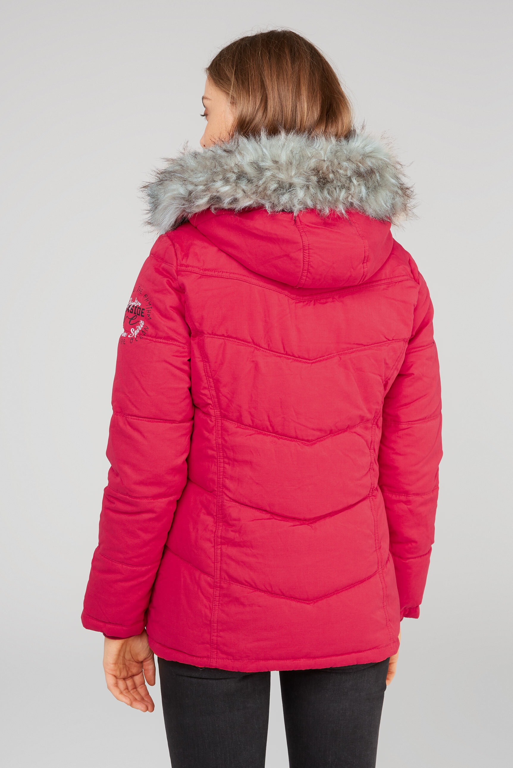 SOCCX Winterjacke, mit Kapuze, mit Plüschfutter