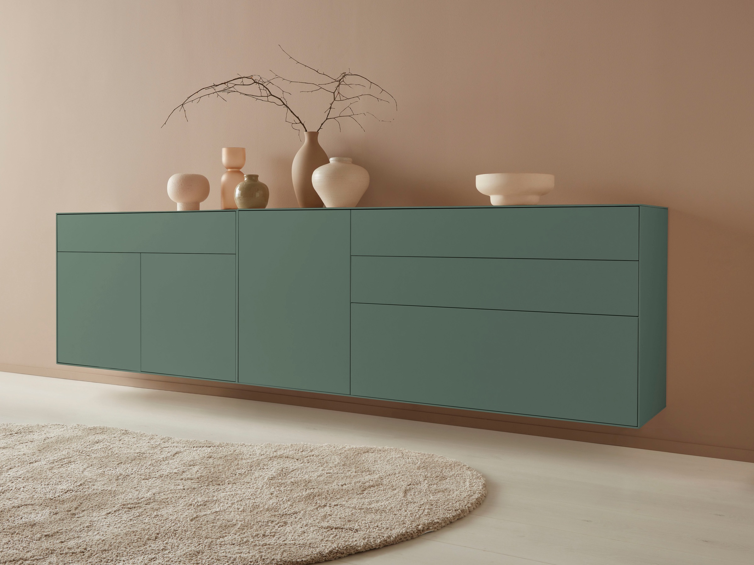 LeGer Home by Lena Gercke Sideboard »Essentials«, Breite: 112cm, MDF lackiert, Push-to-open-Funktion