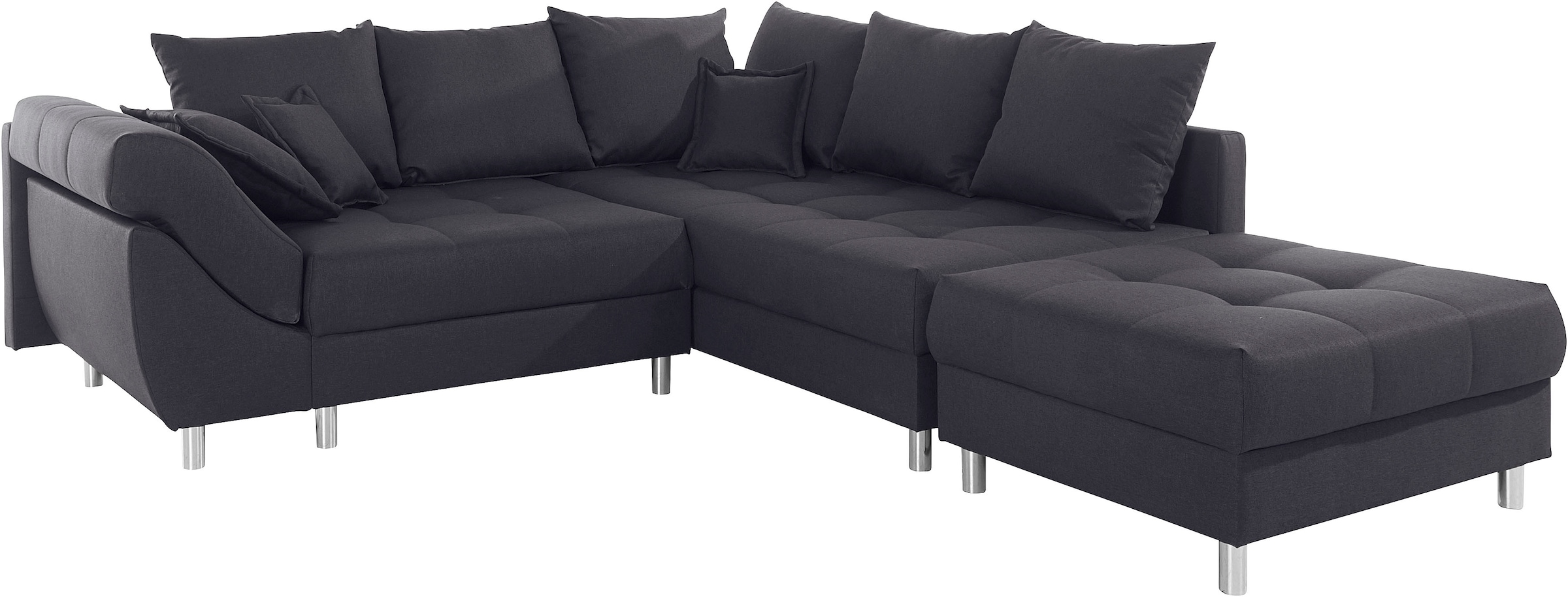 COLLECTION AB Ecksofa »(Spar-Set) Innsbruck L-Form und Hocker«, (Spar-Set), Ecksofa und Hocker, Recamiere links oder rechts montierbar