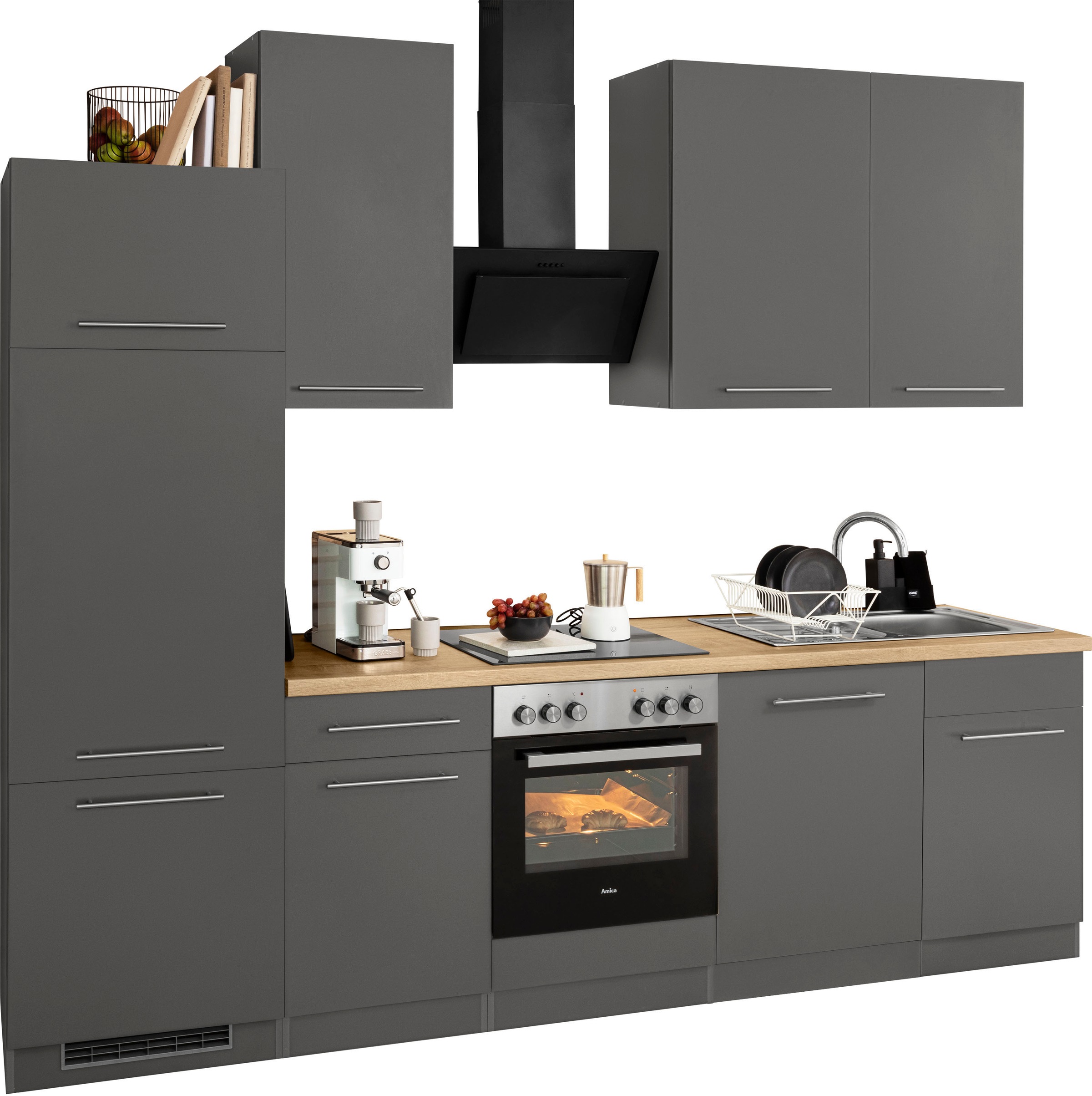 wiho Küchen Küchenzeile »Unna«, mit E-Geräten, Breite 280 cm günstig online kaufen