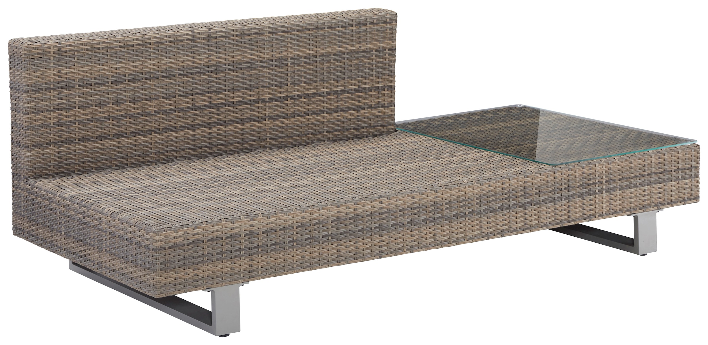 KONIFERA Gartenlounge-Set »Long Beach New«, (11 tlg.), Ecklounge, Tisch 108x53 cm, Polyrattan