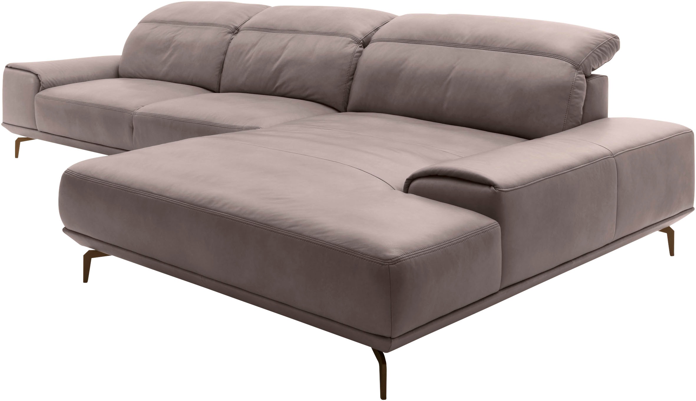 Musterring Wohnlandschaft »MR 2490«, Bronze-Fuß Sitzhöhe 46cm, wahlweise mit Funktionen, Maße 342 x 207 cm