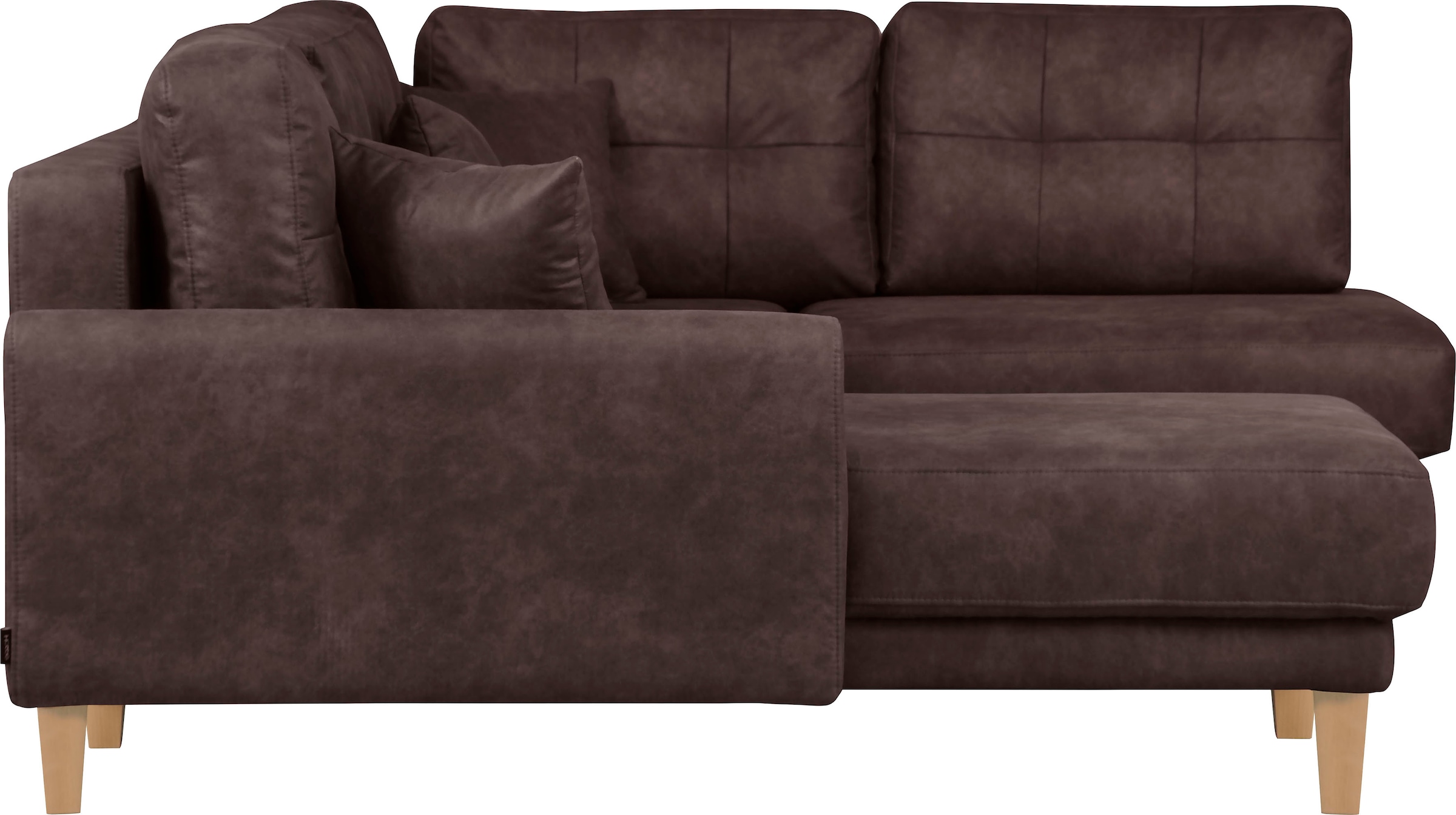Home affaire Wohnlandschaft »TRIPLO U-Form wahlweise mit Schlaffunktion, B/T/H: 310/192/90 cm«, Schlafsofa, auch mit Bettkasten, Steppung im Rückenkissen