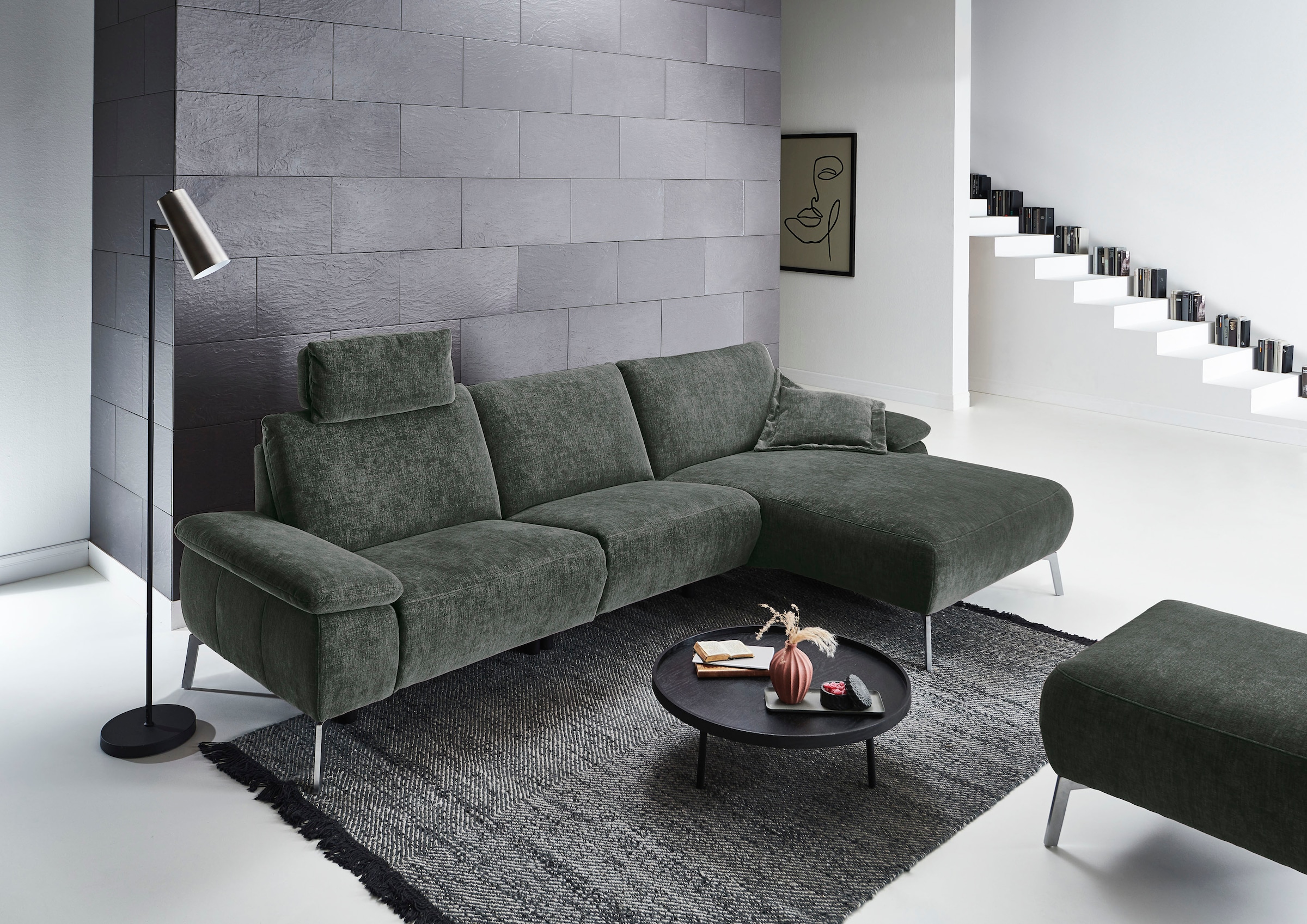 INOSIGN Ecksofa "Bellini L-Form", teilmotorische Relaxfunktion an 1 Element günstig online kaufen