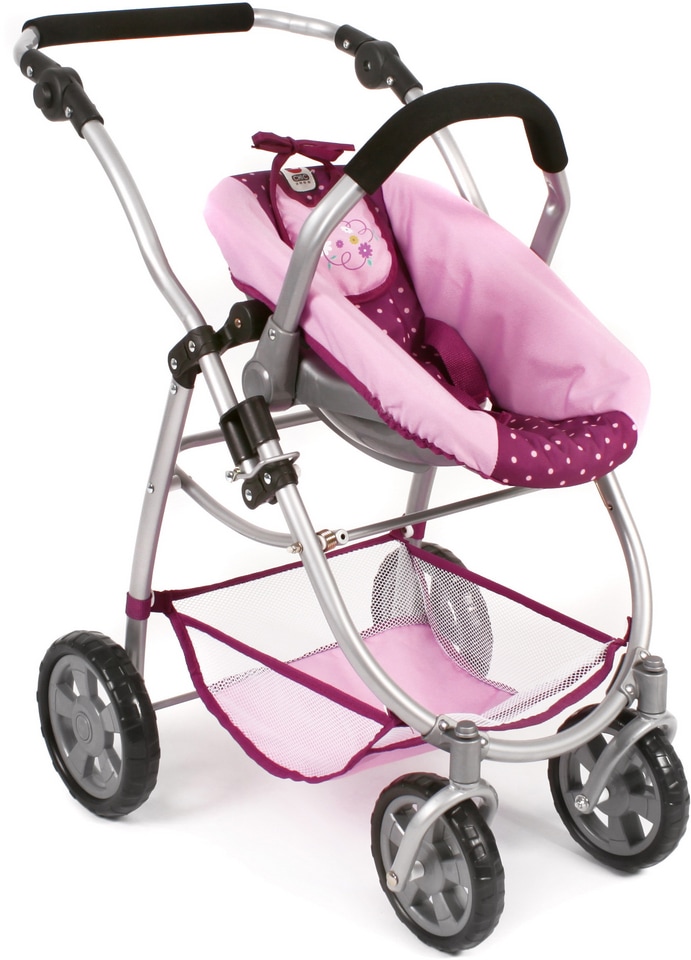 CHIC2000 Kombi-Puppenwagen »Emotion All In 3in1, Brombeere«, inkl. Babywanne, Babyschale und Sportwagenaufsatz