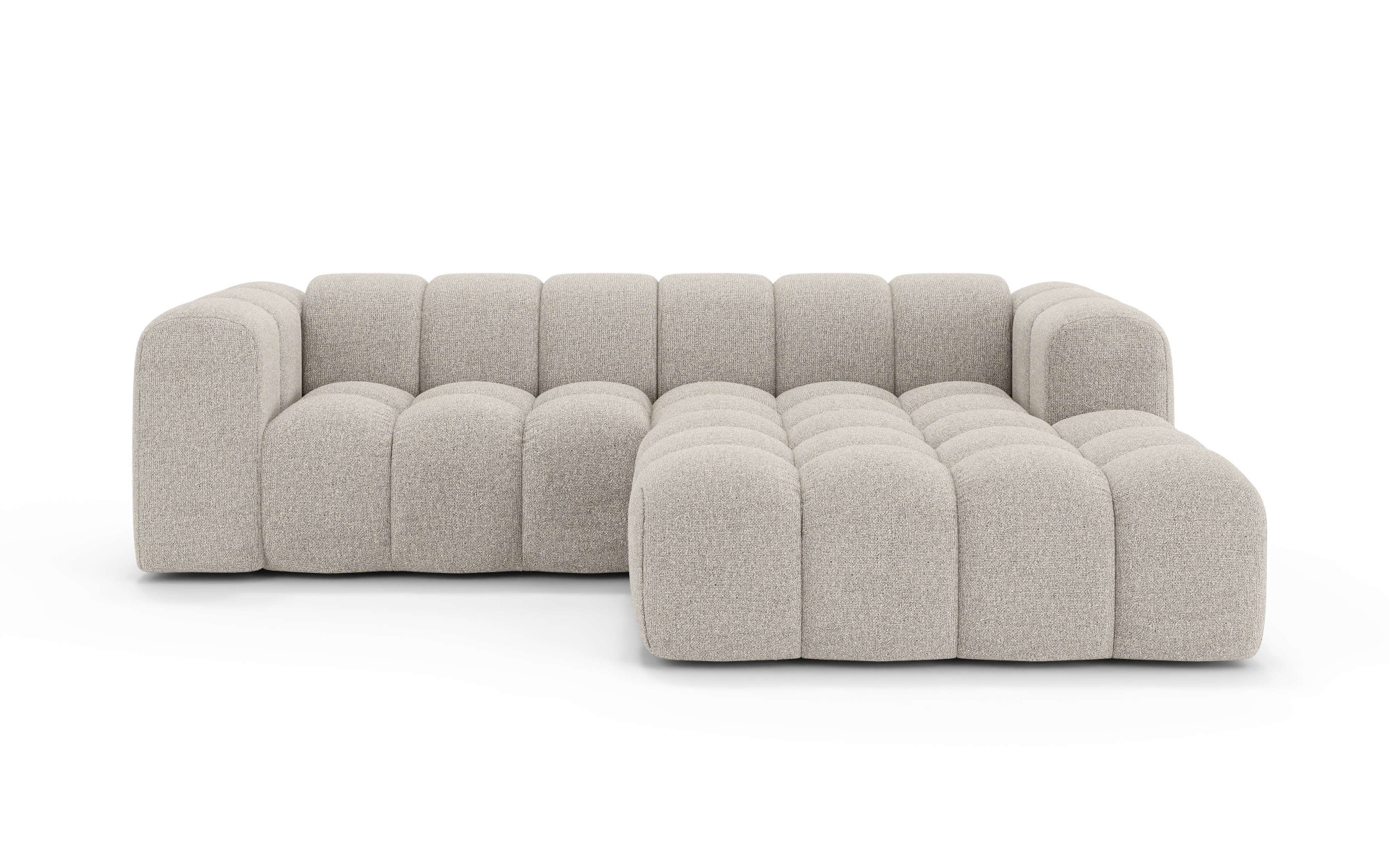 OTTO home Ecksofa »KALLIE Design-Sofa mit Wellenunterfederung, Bubble-Optik günstig online kaufen