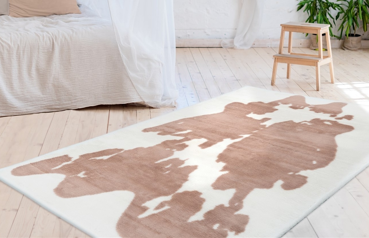 Bruno Banani Hochflor-Teppich »Makayla«, rechteckig, 30 mm Höhe, Kuhfell-Mu günstig online kaufen