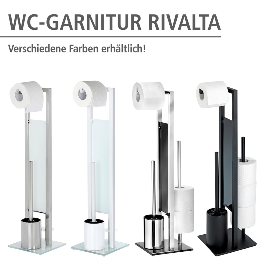 WENKO WC-Garnitur »Rivalta«, aus Edelstahl