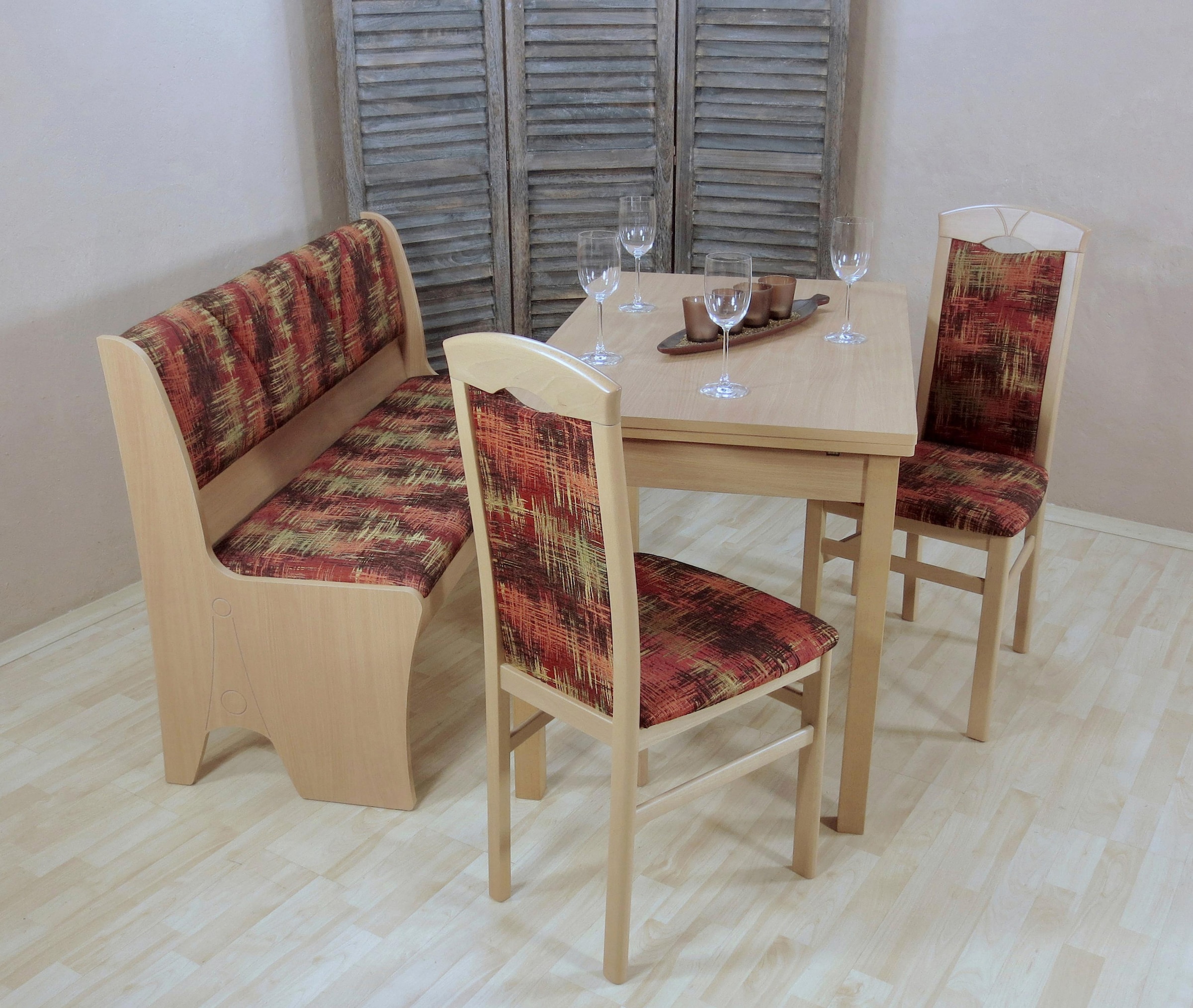 Home affaire Essgruppe »Halle«, (Set, 4 tlg.), mit Truhenbank