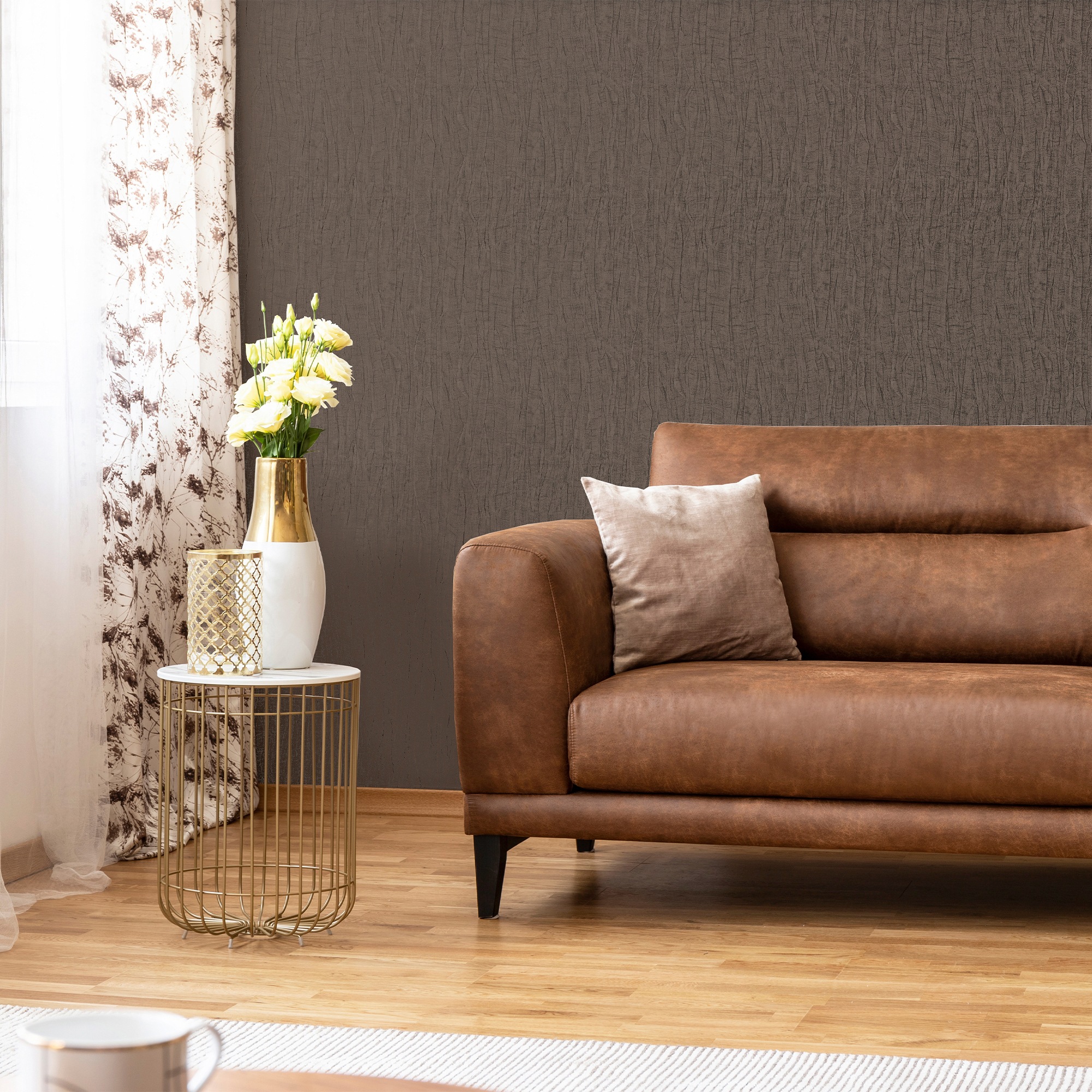 Boutique Vliestapete Marquise Plain Smokey Quartz 10,05 x 0,52 m günstig online kaufen