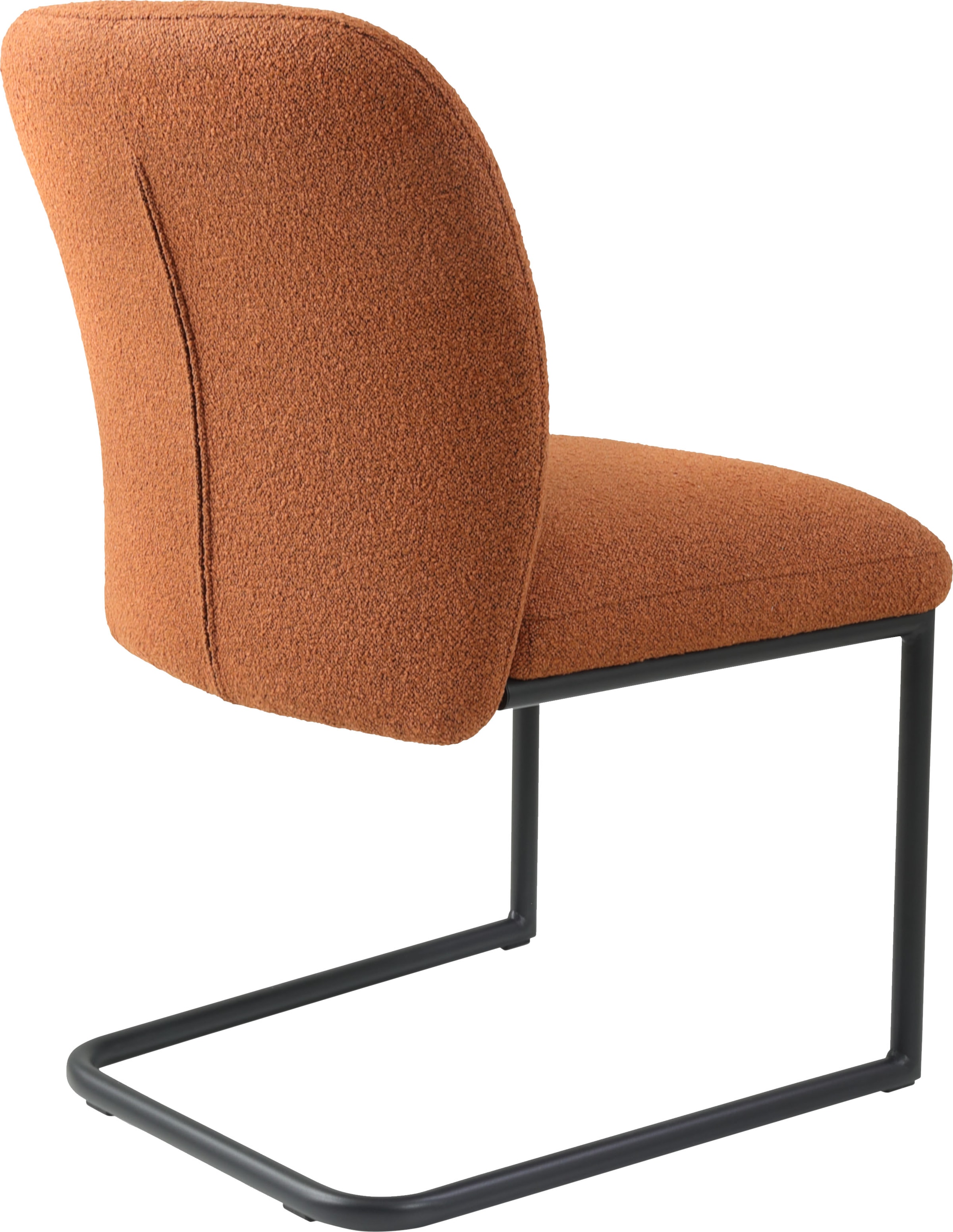 TOM TAILOR HOME Freischwinger »PEBBLE CHAIR«, (Set), 2 St., Webstoff Bouclé, Esszimmerstuhl, Freischwinger, 140 kg belastbar, Rundrohrgestell