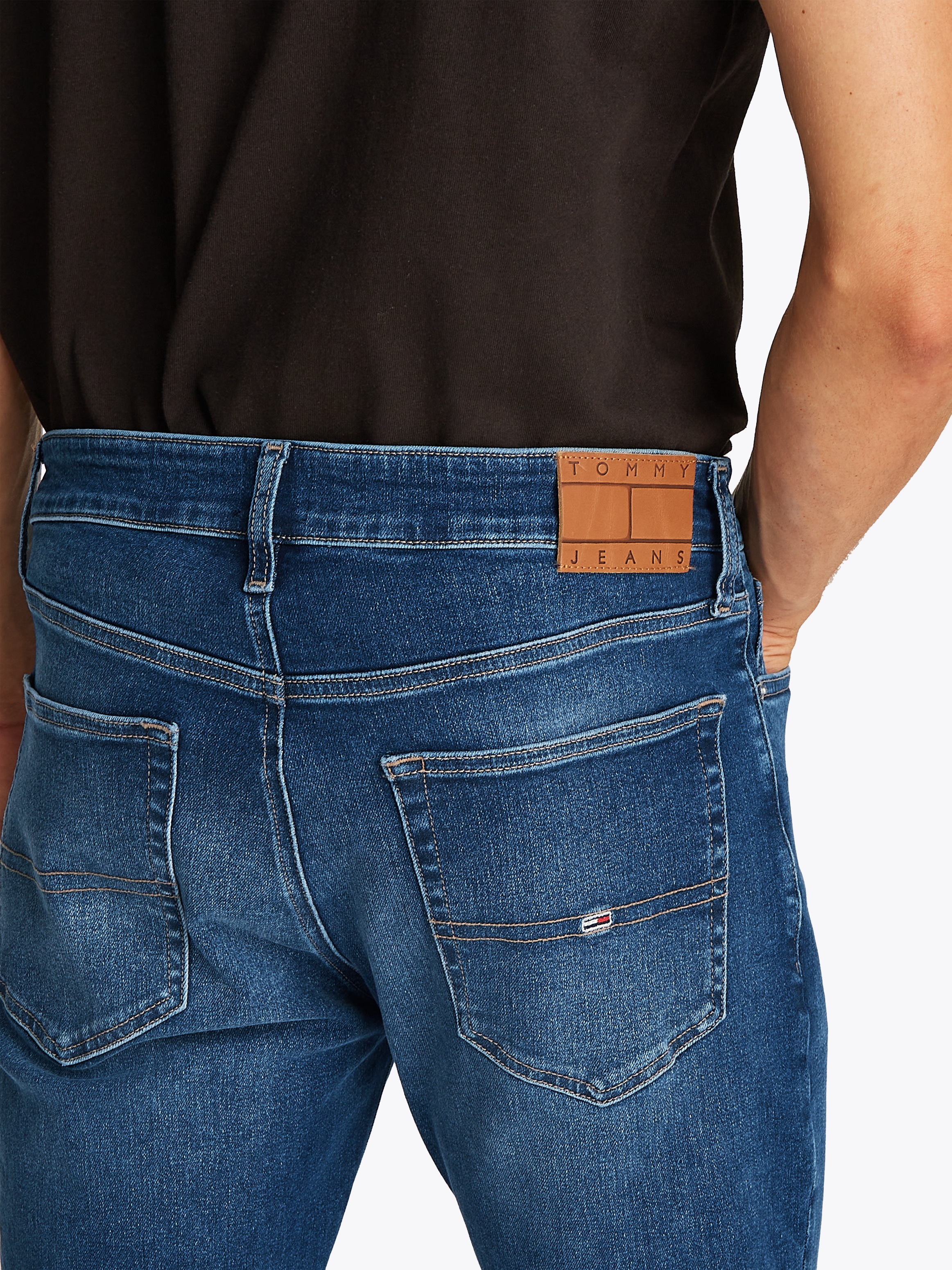 Tommy Jeans Slim-fit-Jeans »Austin Slim Tapered«, Mit Gürtelschlaufen