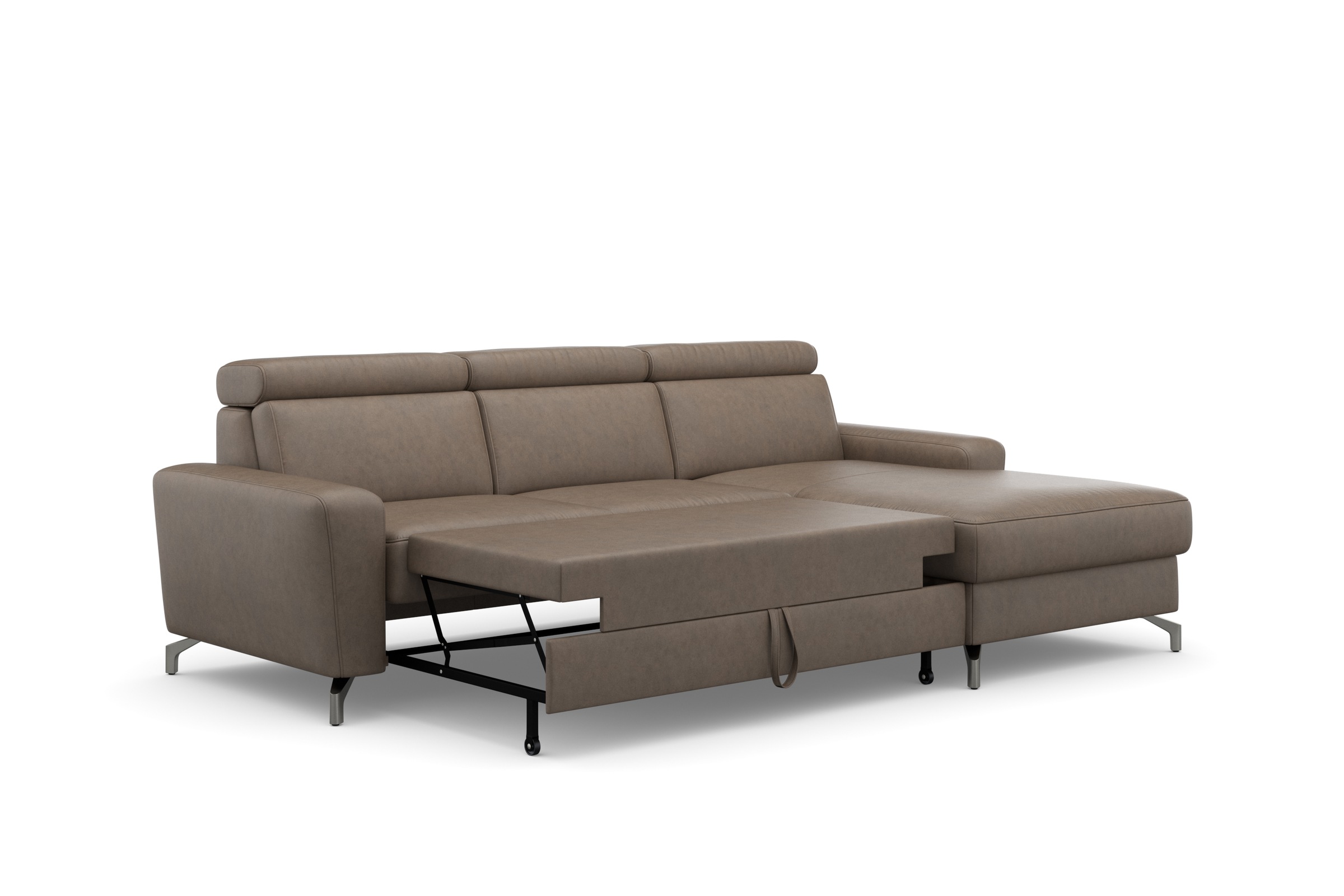 sit&more Ecksofa »Scarlett L-Form«, inklusive Kopfteilverstellung, wahlweise mit Bettfunktion, Bettkasten
