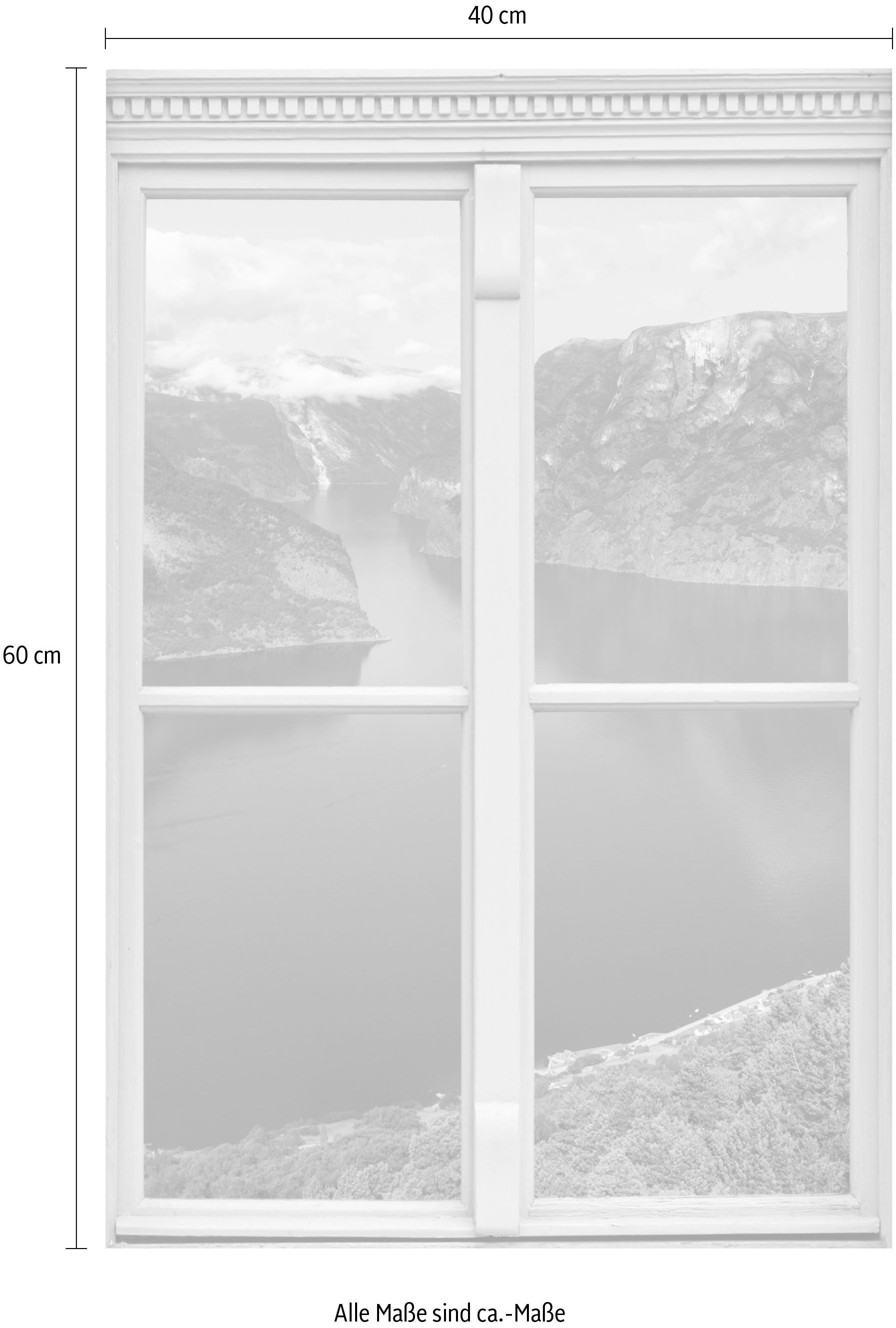 queence Wandsticker »See« Wandsticker, Wandbild, selbstklebend, 3D, Fenster