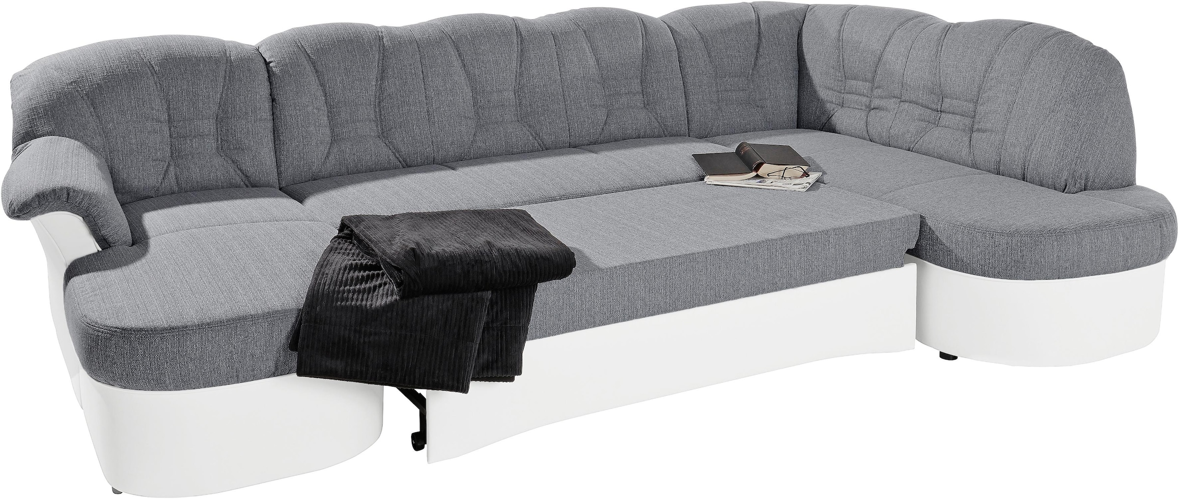DOMO collection Wohnlandschaft »Elva U-Form«, wahlweise mit Bettfunktion und Federkern