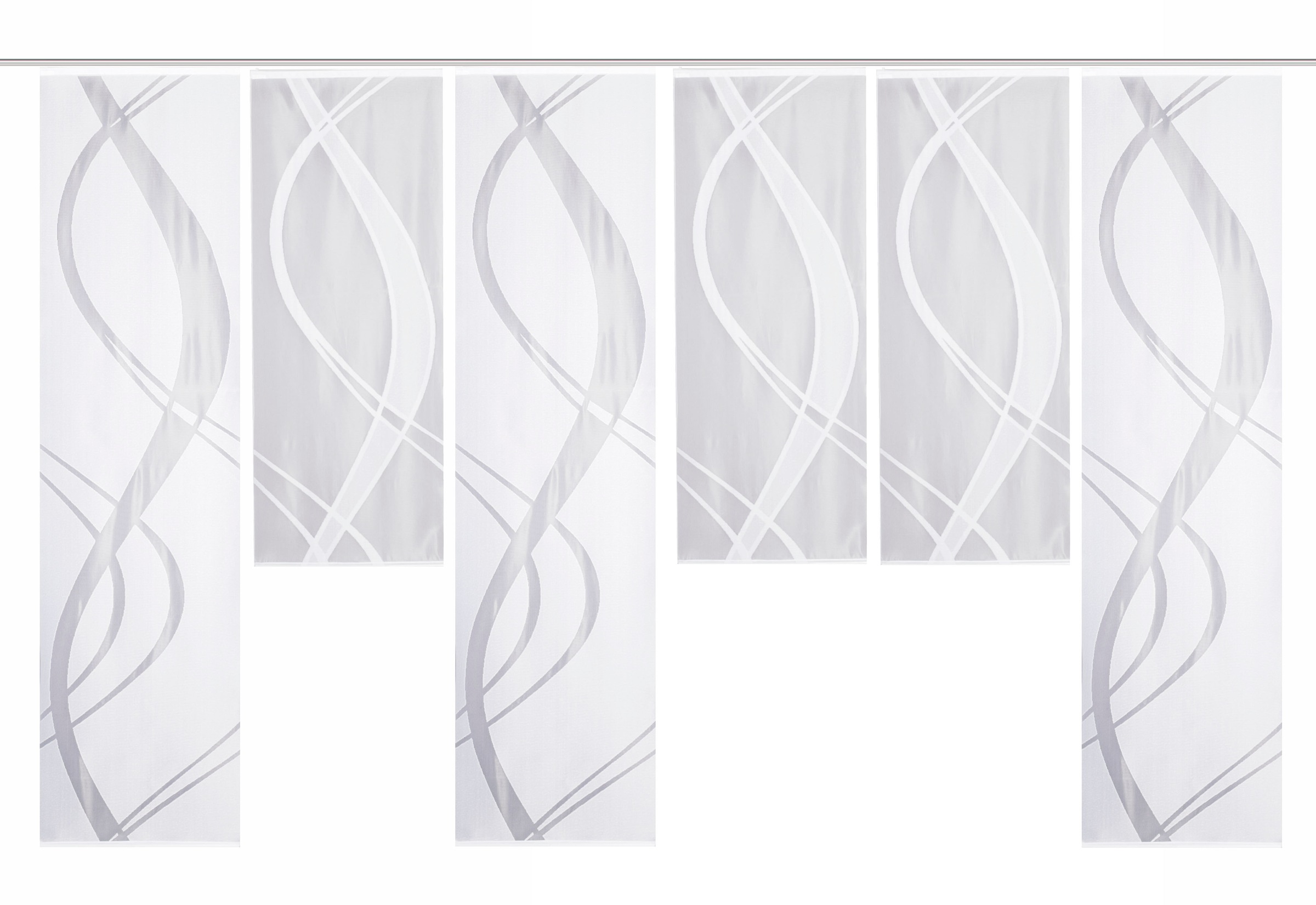 HOME WOHNIDEEN Schiebegardine »TIBASA« Paneelwagen 6 Stk. tlg. halbtranspar günstig online kaufen