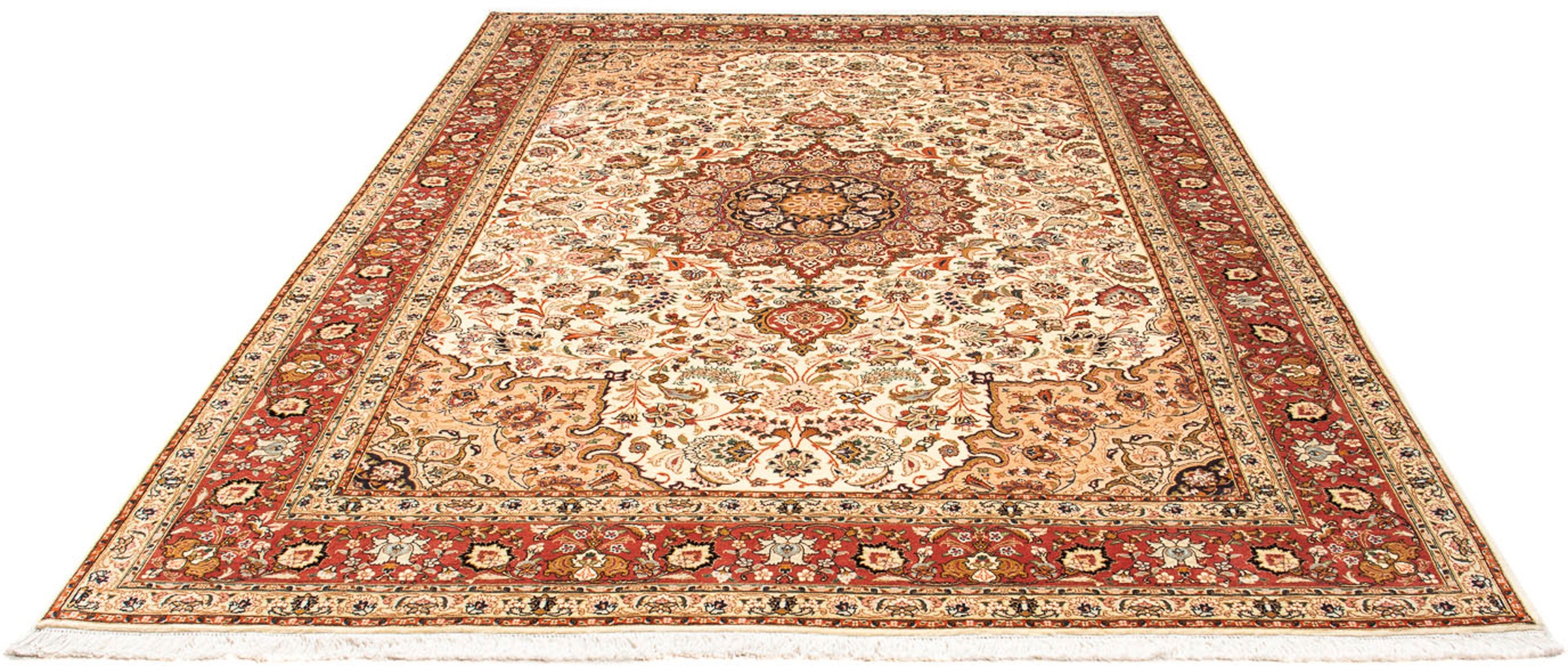 morgenland Orientteppich »Perser - Täbriz - Royal - 280 x 204 cm - beige«, günstig online kaufen