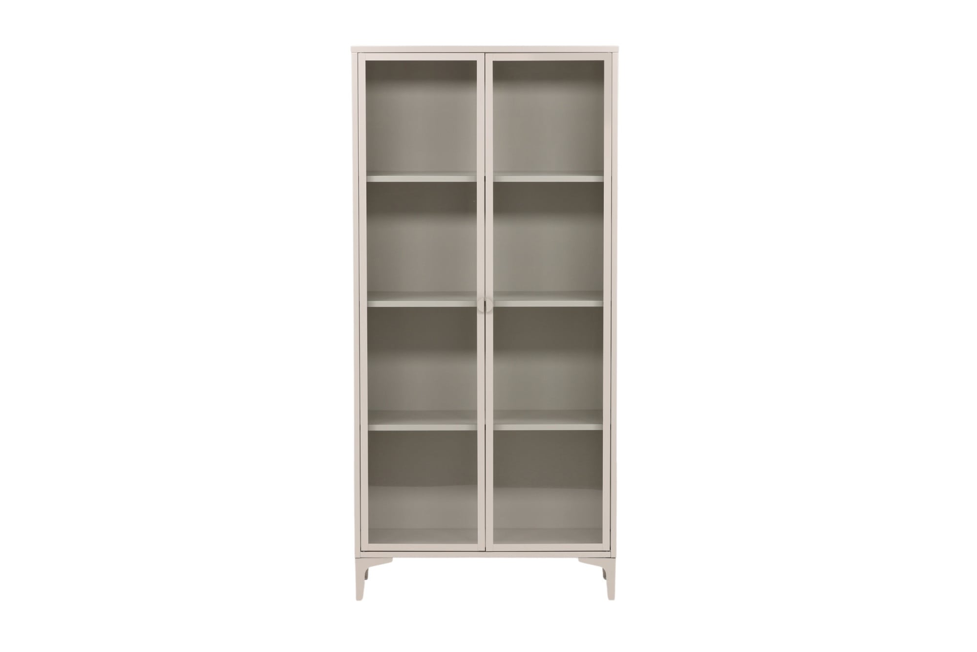 Venture Home Vitrine »Piring, hoher Stauraumschrank, 2 Türen, Höhe 190 cm« Hochschrank, Pulverbeschichtung, Glastüren, hoch, anspruchsvoll