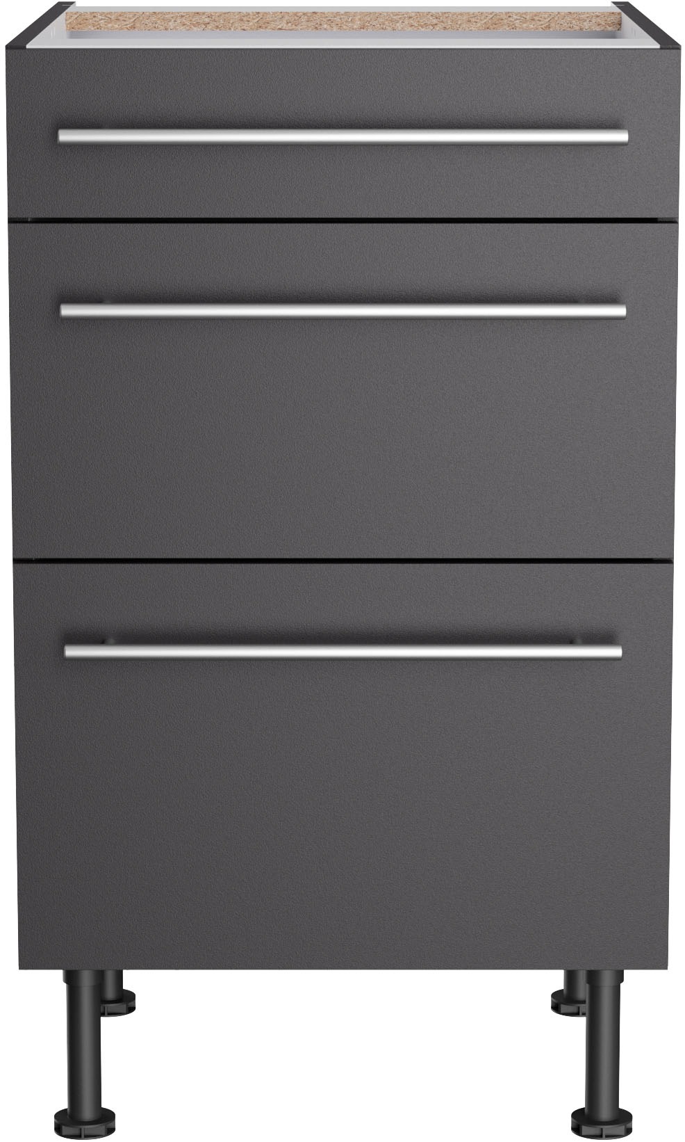 KOCHSTATION Unterschrank "KS-Bern2" Breite 50 cm, 1 Schubkasten, 2 Auszüge günstig online kaufen