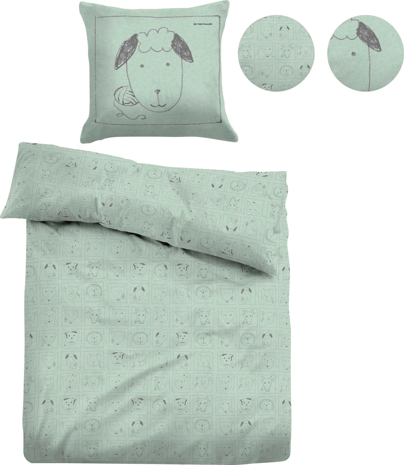 TOM TAILOR HOME Kinderbettwäsche »ANIMALS«, mit tollen Tiermustern