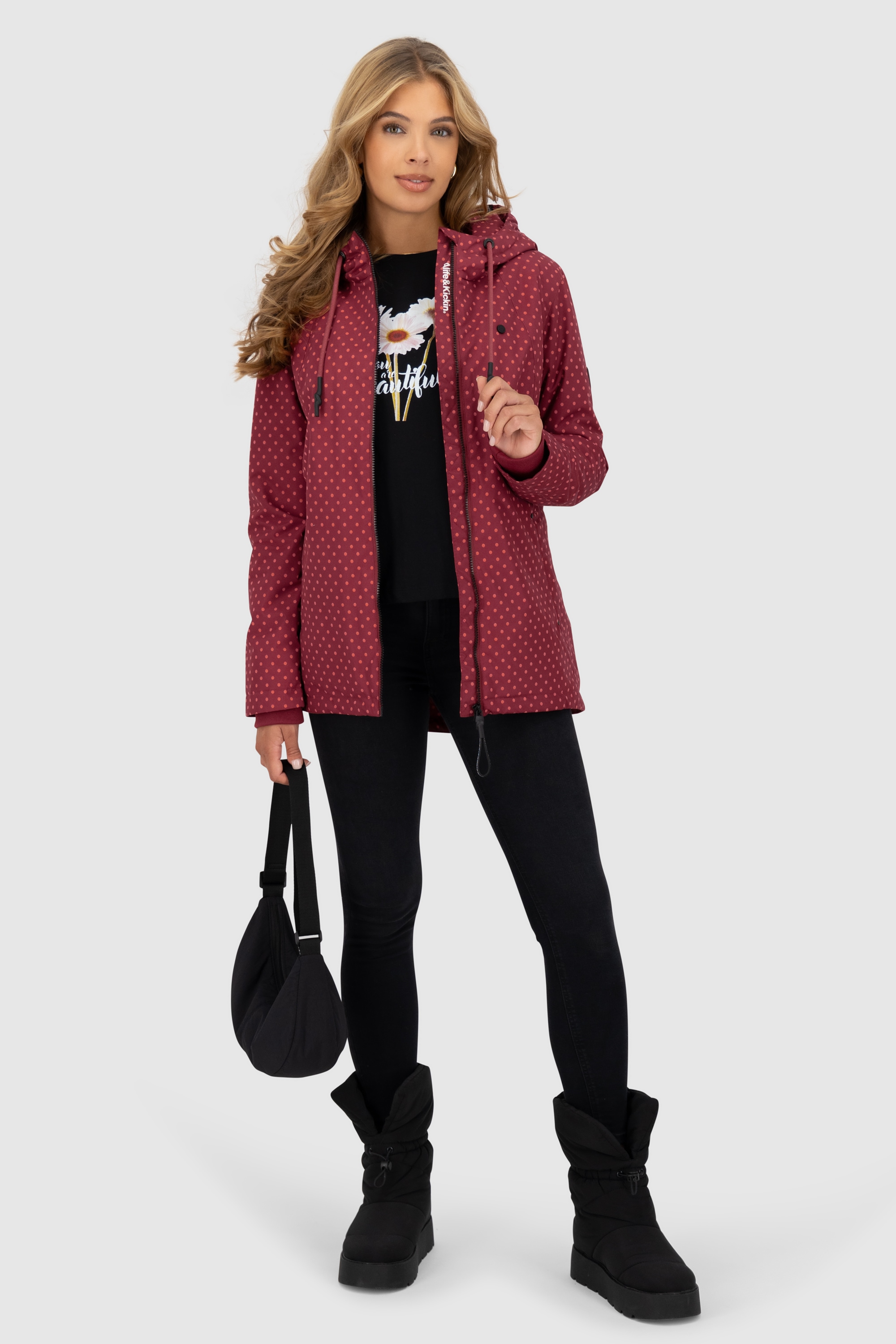 Alife & Kickin Winterjacke »Damen LilouAK B«, Warm gefütterte Jacke mit flauschigen Teddyfell Innenfutter