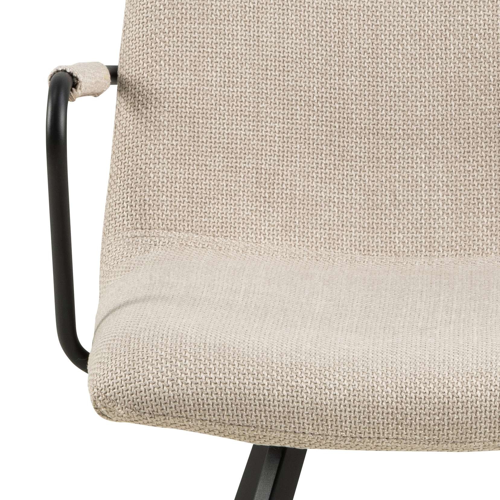 ACTONA GROUP Esszimmerstuhl »Selina Armlehnstuhl«, Luxus-Microfaser, gepolstert, Beine Stahl schwarz, 2er-Set
