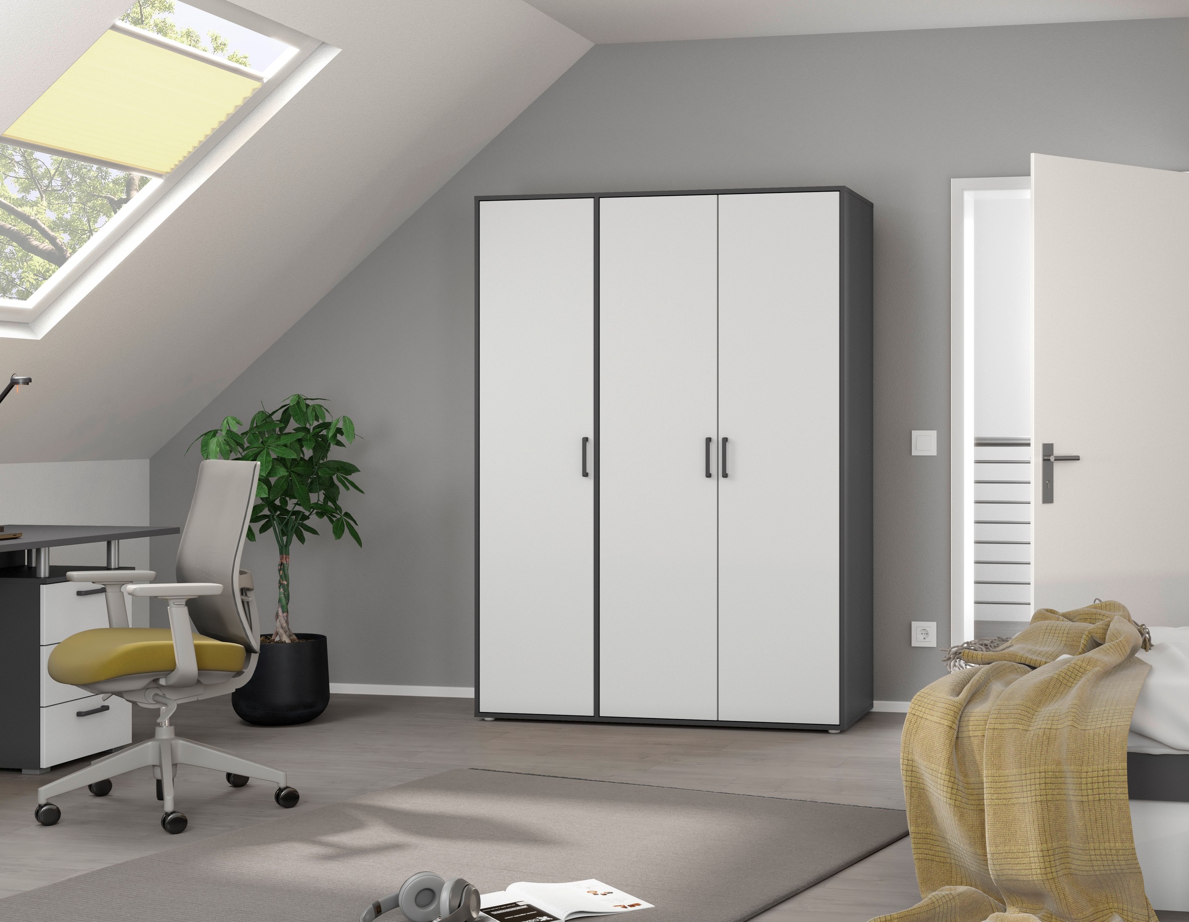 rauch Kleiderschrank »VOYAGER Otto´s Choice Garderobe Wäscheschrank TOPSELLER Schlafzimmer«, (in 3 verschiedenen Ausstattungen BASIC/CLASSIC/PREMIUM), Schrank mit modernen Griffen in viel Stauraum MADE IN GERMANY