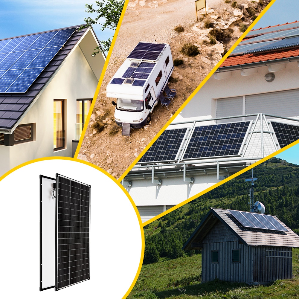 offgridtec Solarmodul »MONO 200W V2 Solarpanel 30V Black Frame«, 11-Busbar-Technologie