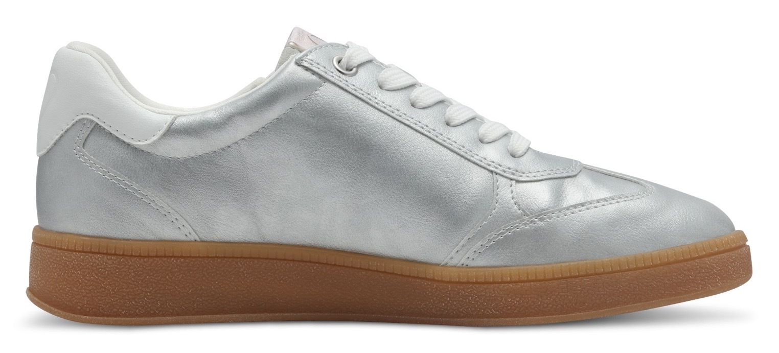 MARCO TOZZI Plateausneaker  , Freizeitschuh, Halbschuh, Schnürschuh mit Kontrastbesatz