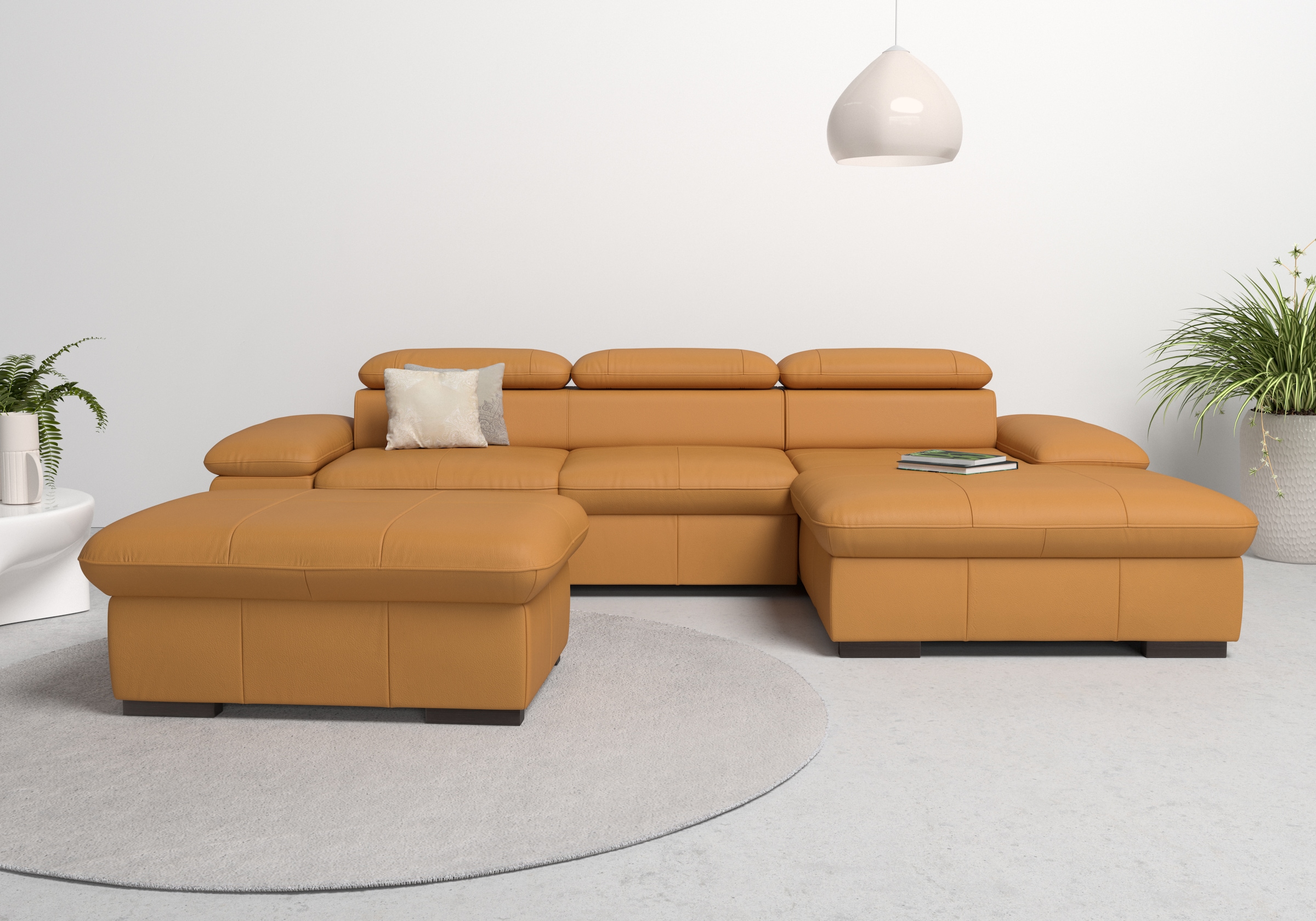Home affaire Ecksofa »Alberto L-Form«, mit Kopfteilverstellung, wahlweise mit Bettfunktion