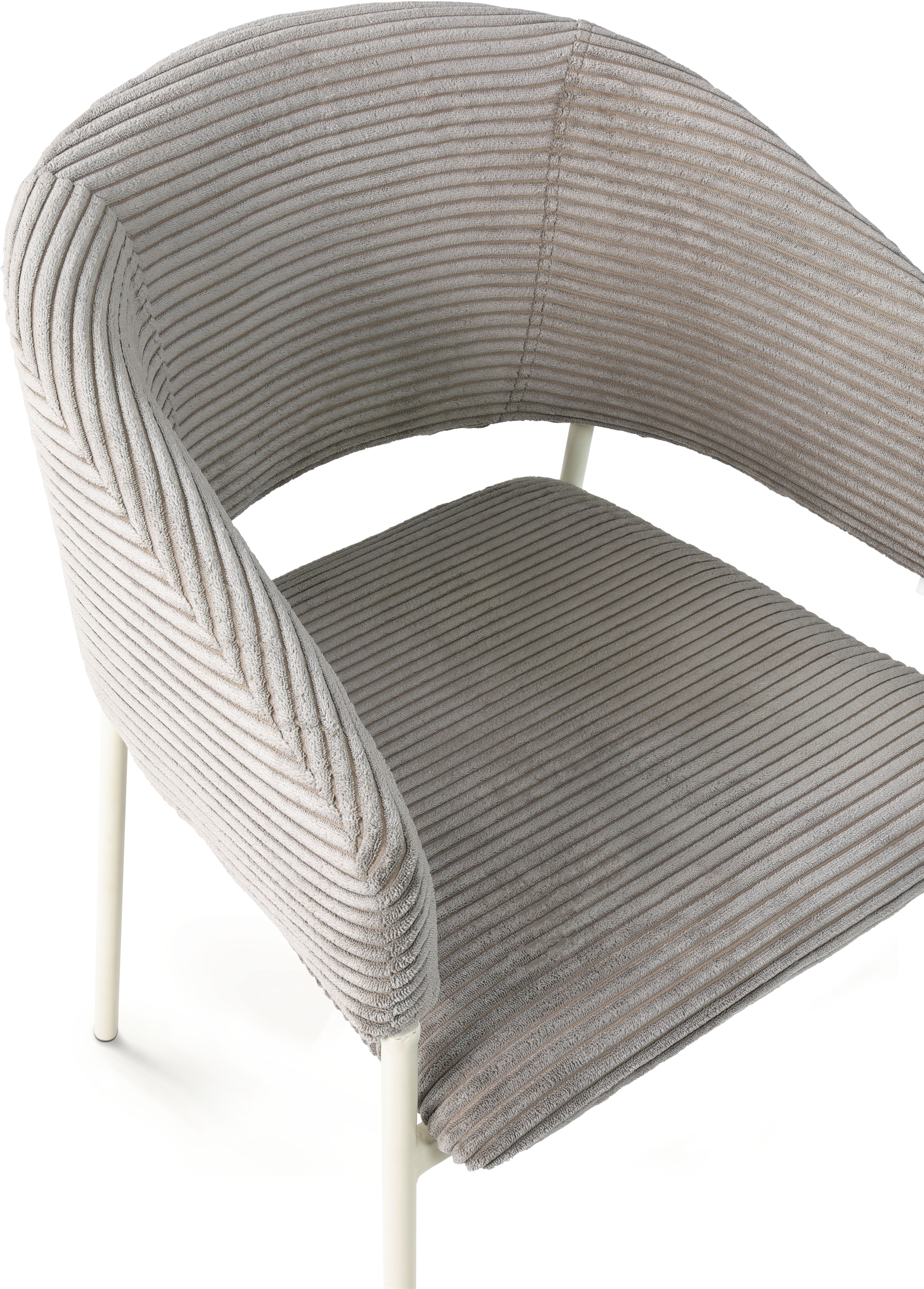 TOM TAILOR HOME Armlehnstuhl »EMBRACE ARMCHAIR«, (Set), 2 St., Breitcord, Esszimmerstuhl, mit Armlehnen, 4-Fußgestell, Rückenausschnitt
