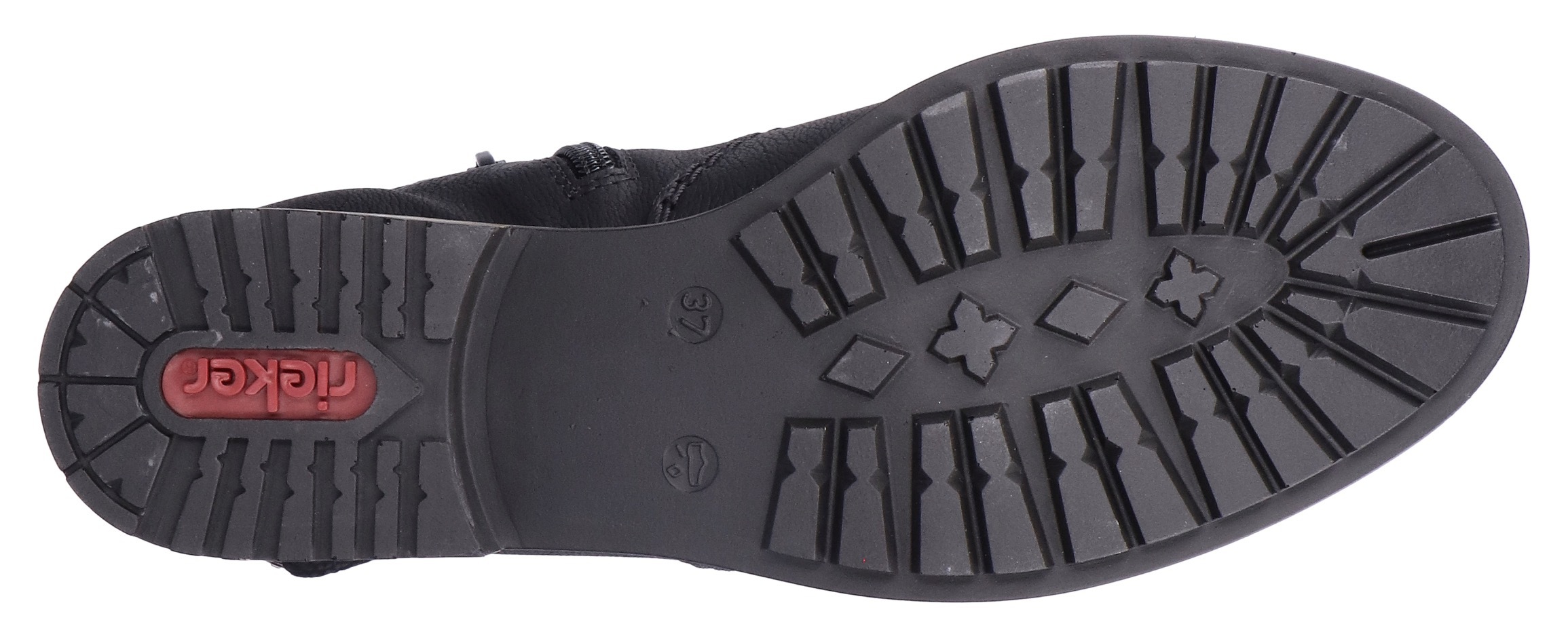 Rieker Winterstiefelette, Winterboots, slouchy Schaft, Blockabsatz in schmaler Form