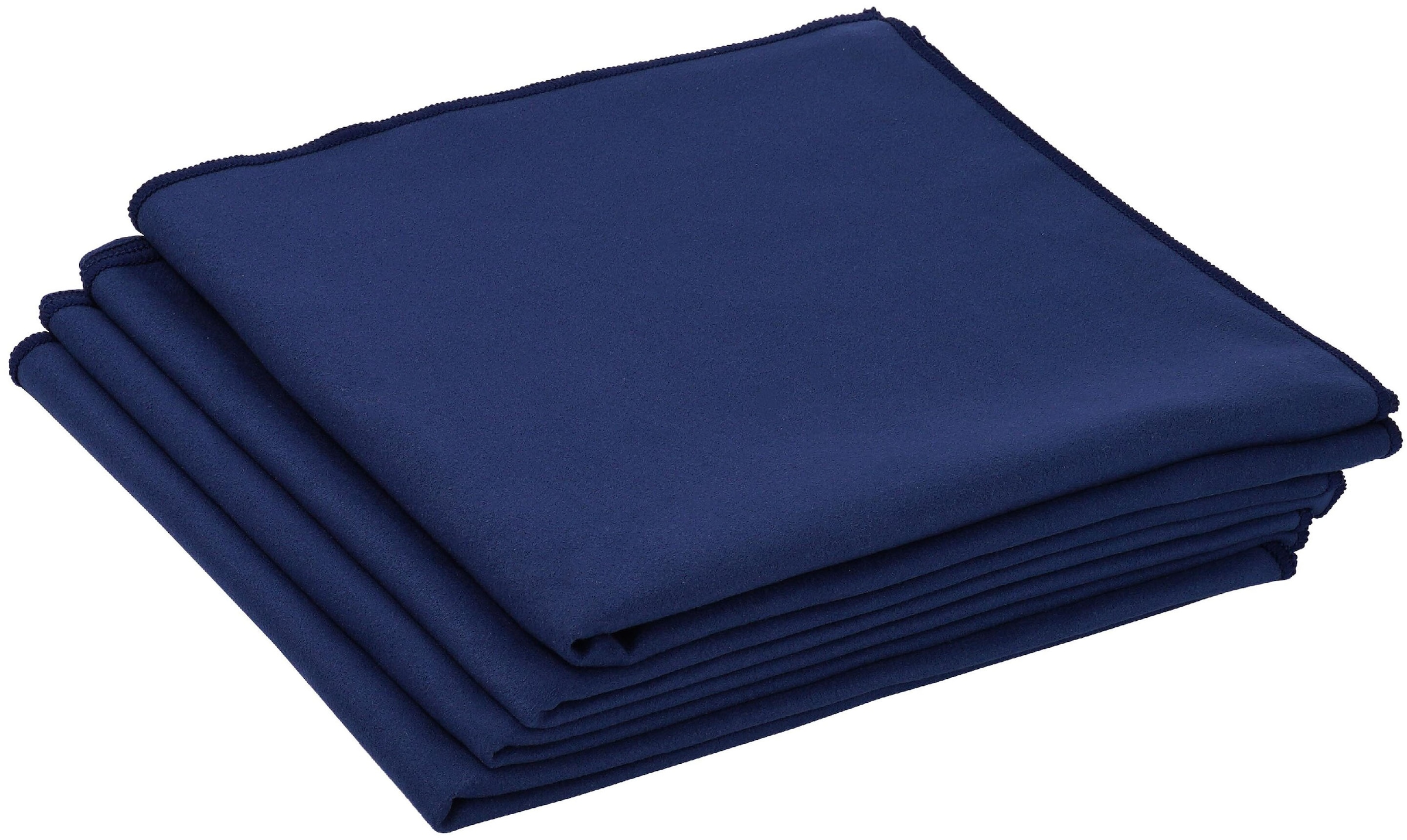 OTTO home Sporthandtuch »Leoa, Serie, 4 Handtücher«, (4 St., 4er Set 70/140), sehr leicht, kompakt, schnelltrocknend, Mikrofaser mit Kontrastnaht