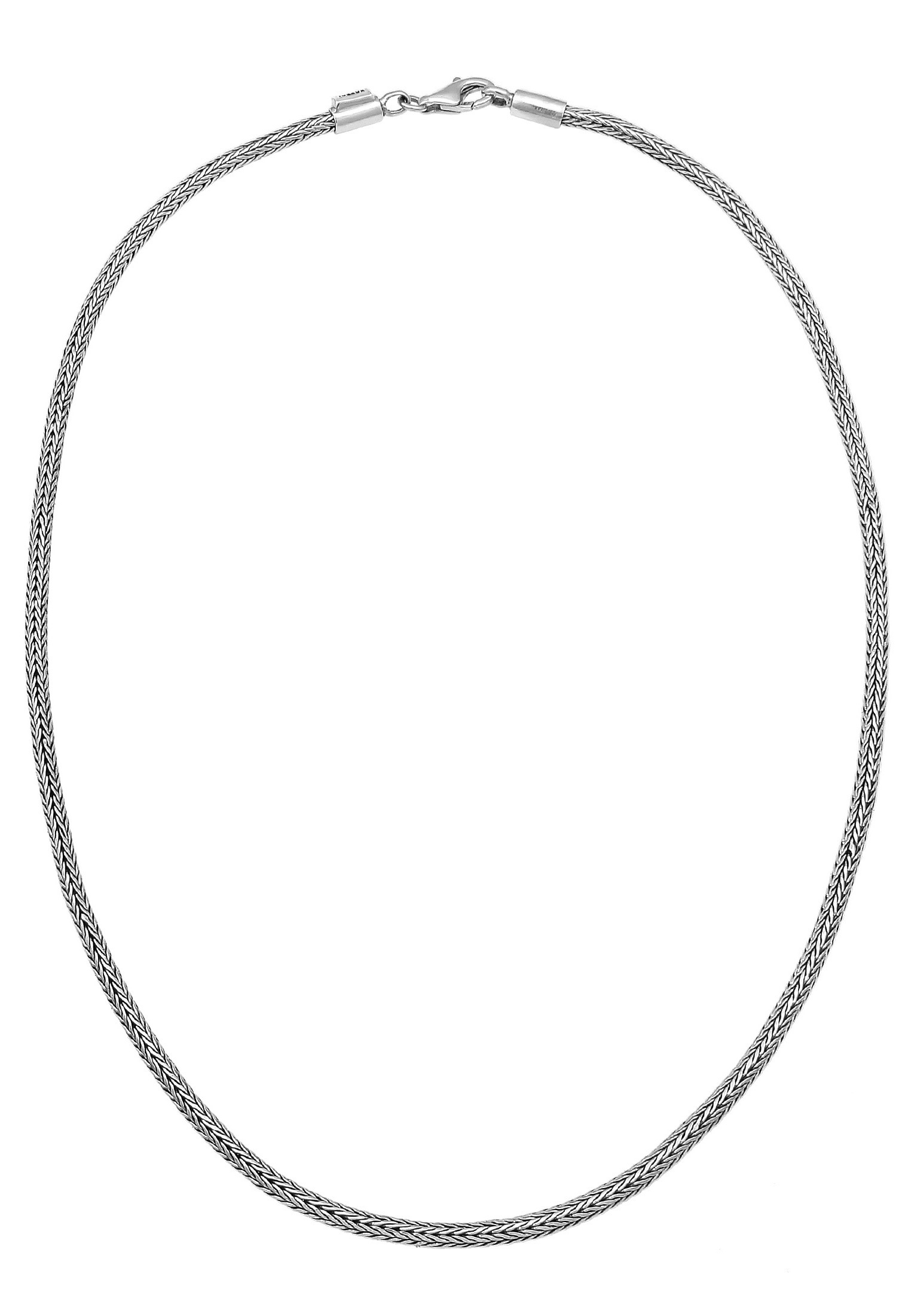 Kuzzoi Silberkette »Männer Zopf Schlangenkette 4mm Oxidiert 925 Silber«