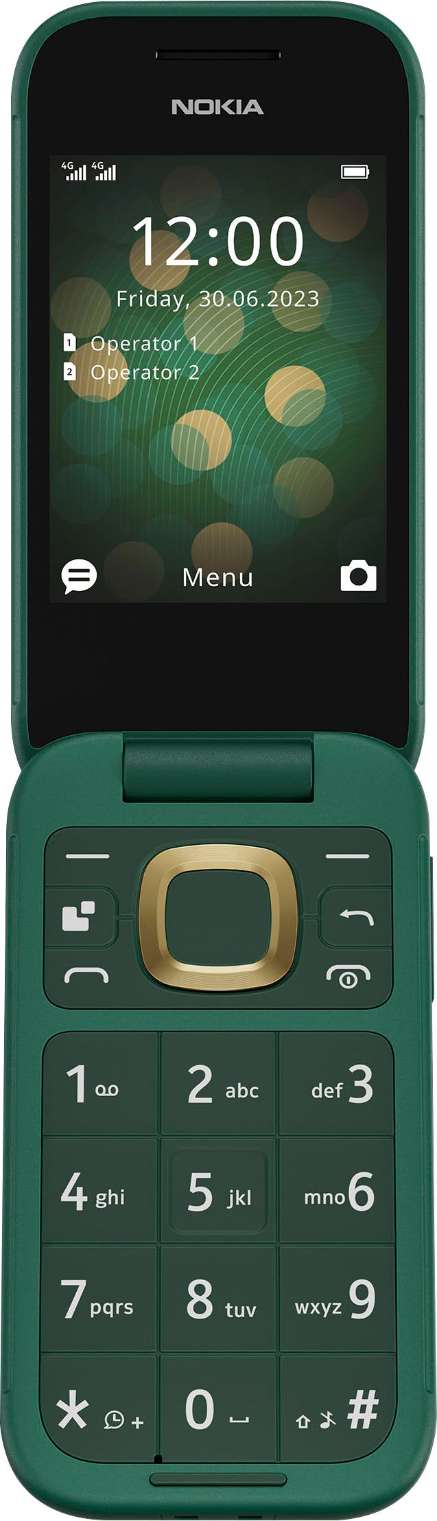8. Bild von Nokia Klapphandy »2660 Flip«, grün, 7,11 cm/2,8 Zoll, 0,13 GB Speicherplatz, 0,3 MP Kamera