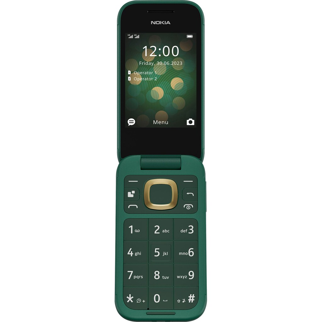 Nokia Klapphandy »2660 Flip«, grün, 7,11 cm/2,8 Zoll, 0,13 GB Speicherplatz, 0,3 MP Kamera