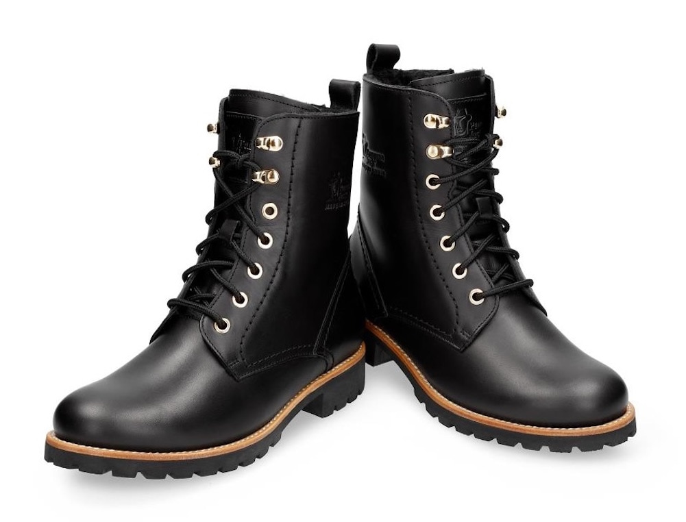 Panama Jack Schnürboots »FARA TRAV B3«, Schnürstiefelette, Boots, Blockabsatz mit griffiger Profilsohle