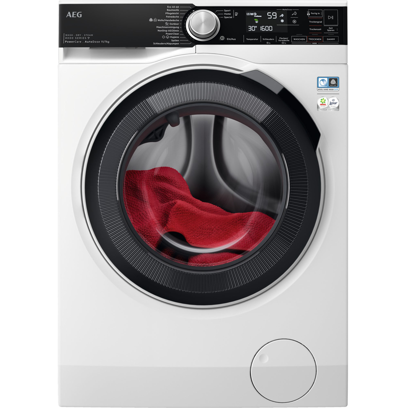 AEG Waschtrockner »LWR8D80610« 8000 11 kg /11 kg 76 dB(A) AutoDose: Automatische Dosierung, spart bis zu 60% Waschmittel weiß AutoDose: Bis zu 60...
