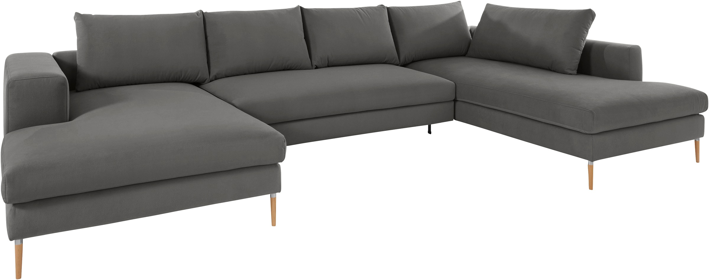 OTTO products Wohnlandschaft »Finnja, viel Platz, wahlweise Bettfunktion und Bettkasten, U-Form«