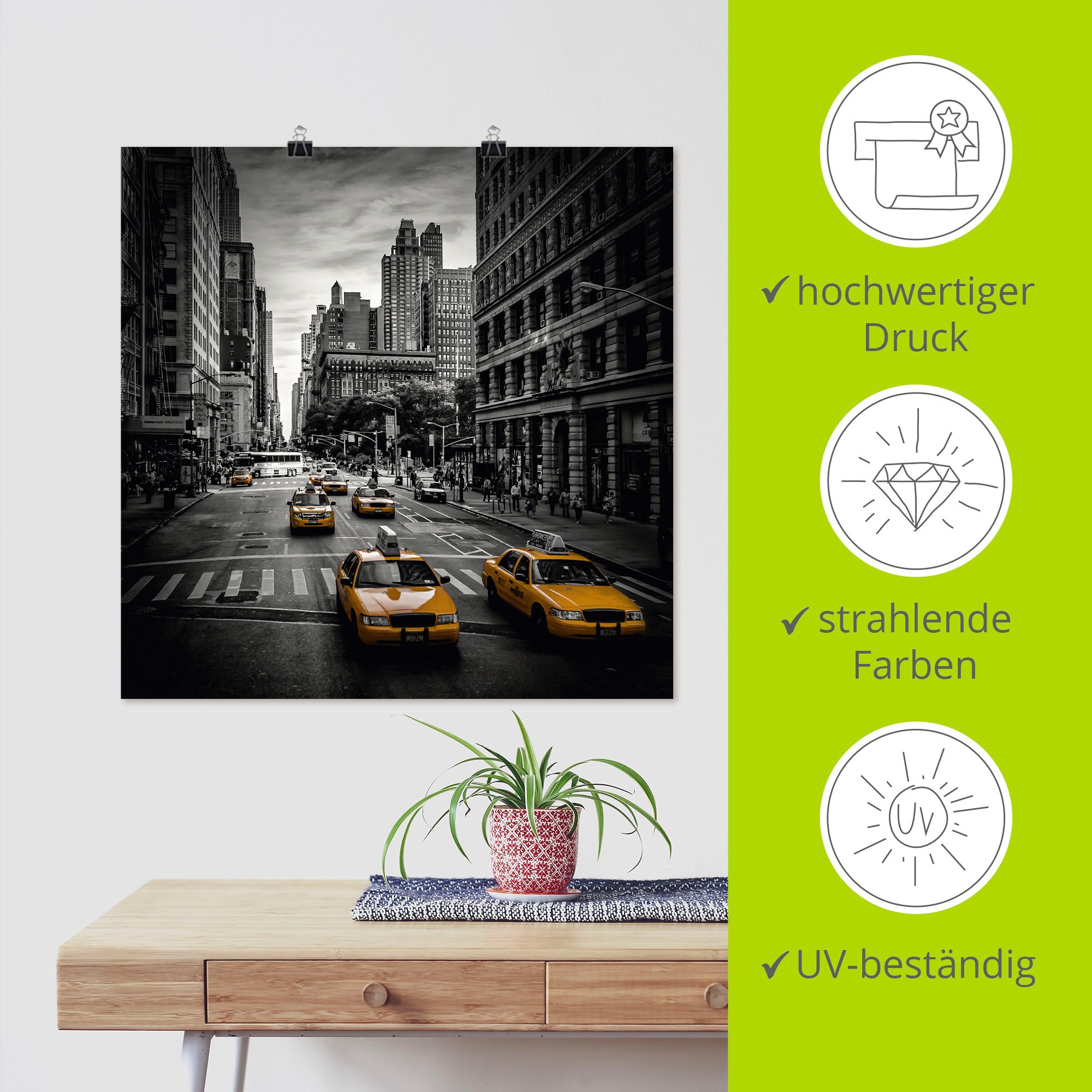 Artland Poster »New York City Verkehr 5th Avenue« Amerika 1 Stk. tlg. ohne Rahmen