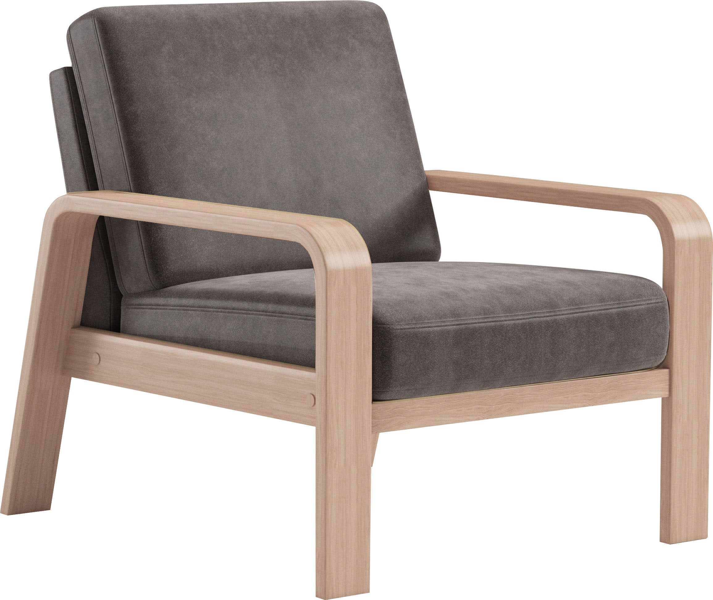 sit&more Sessel »Kolding« Armlehnen aus Buchenholz in natur, verschiedene Bezüge und Farben