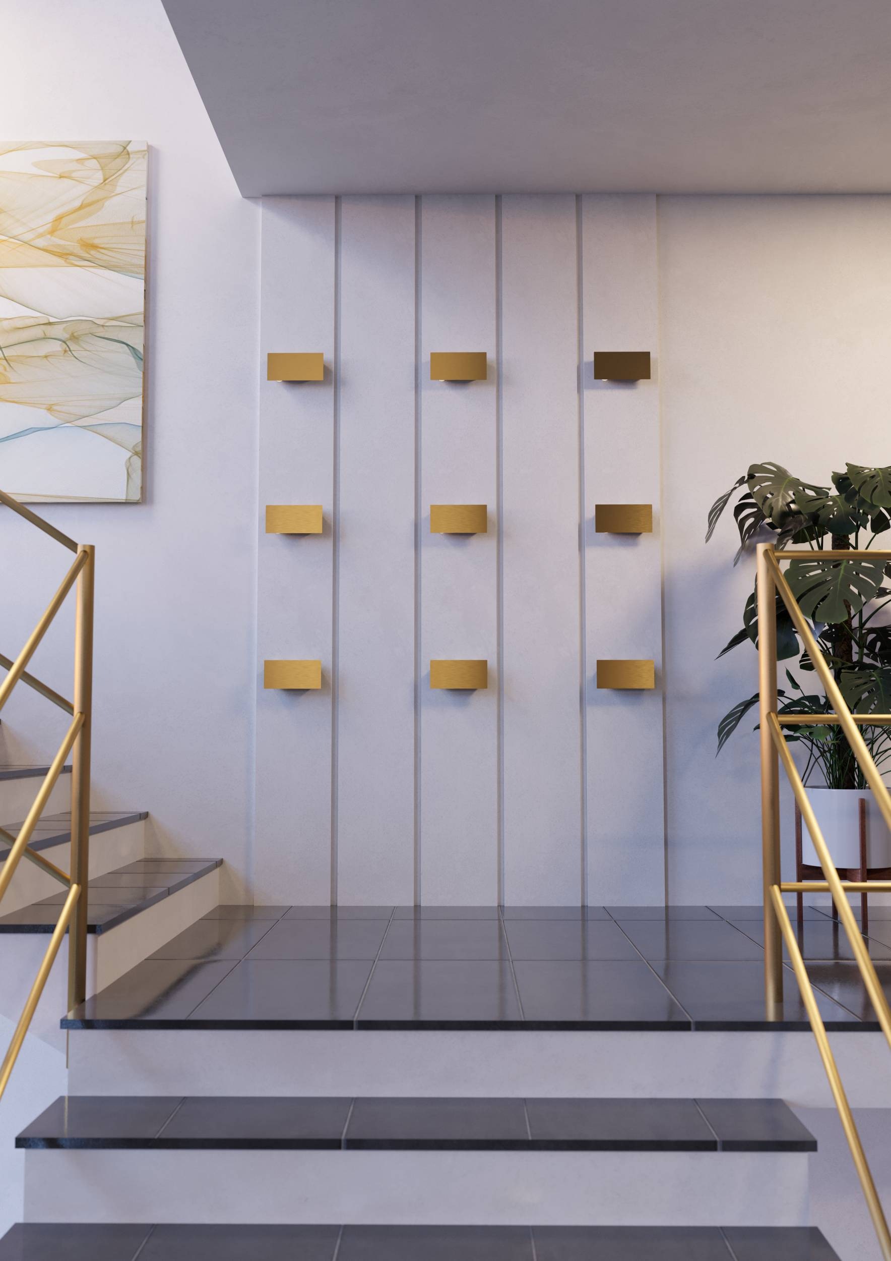 EGLO Wandleuchte »Talamello Wandlampe, Wandspot, Metall, indirekte Beleuchtung, Lampe« LED-Modul 1 Stk. Warmweiß Wand-/Deckenleuchte - L20 x H10 x AL4 cm - gold gebürstet - 6W inkl.